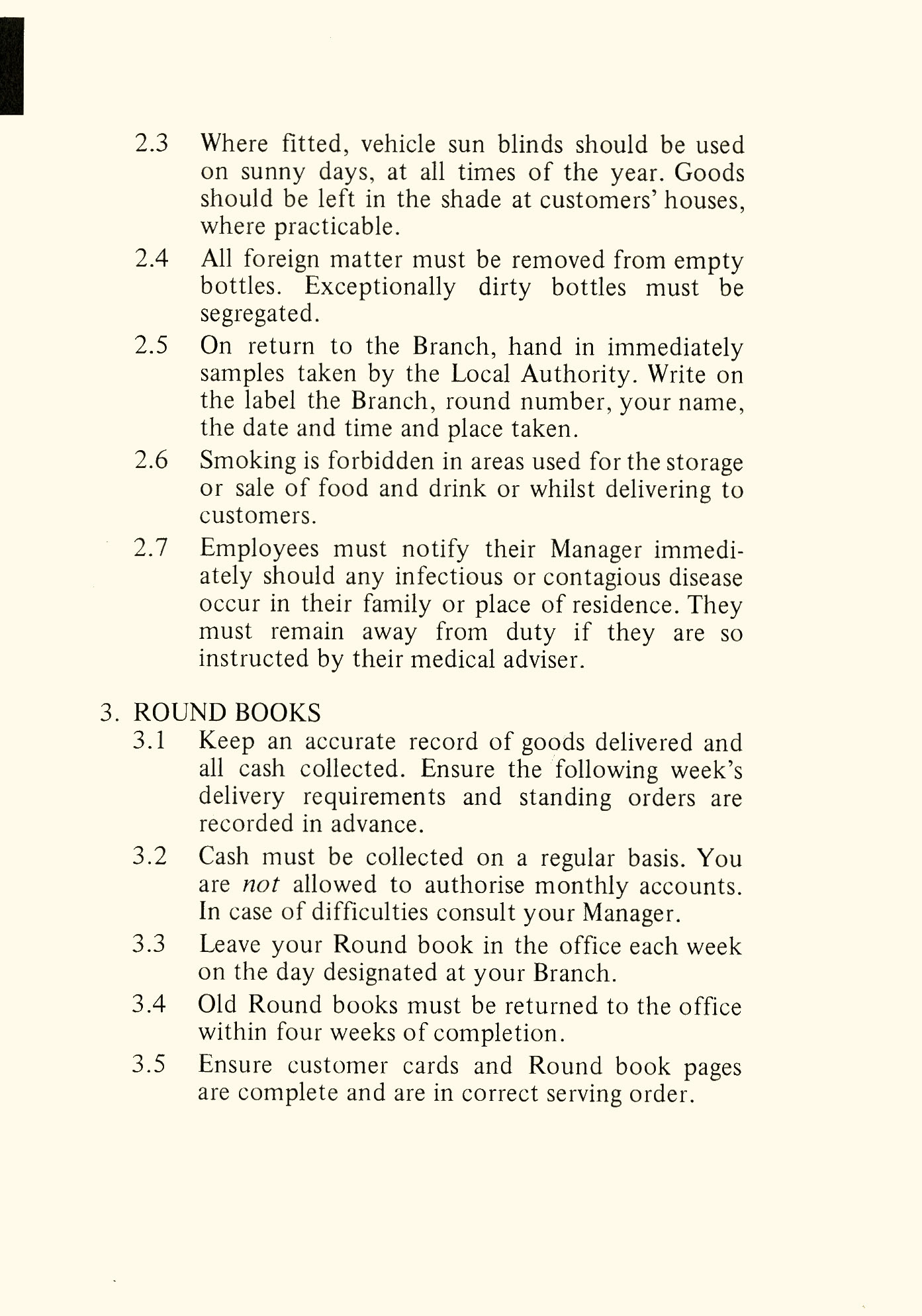 1970's? Procedures &amp; Instructions for Retail Staff, P5 (Express Dairy Tales collection)