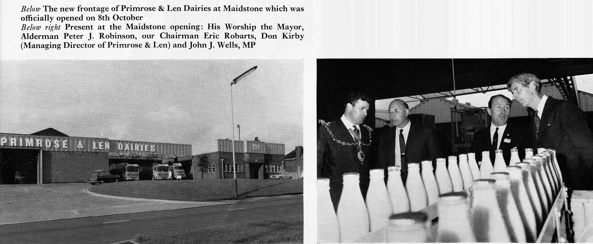 1968 Opening of Primrose &amp; Len Dairy on 8th October