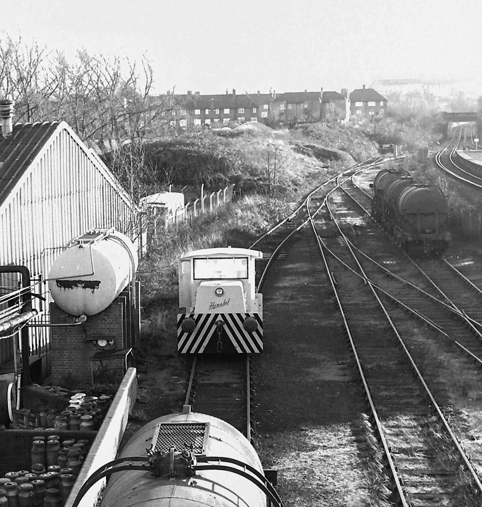 1970's South Morden rail unloading bay in operation. (Photographer Sam Jones)