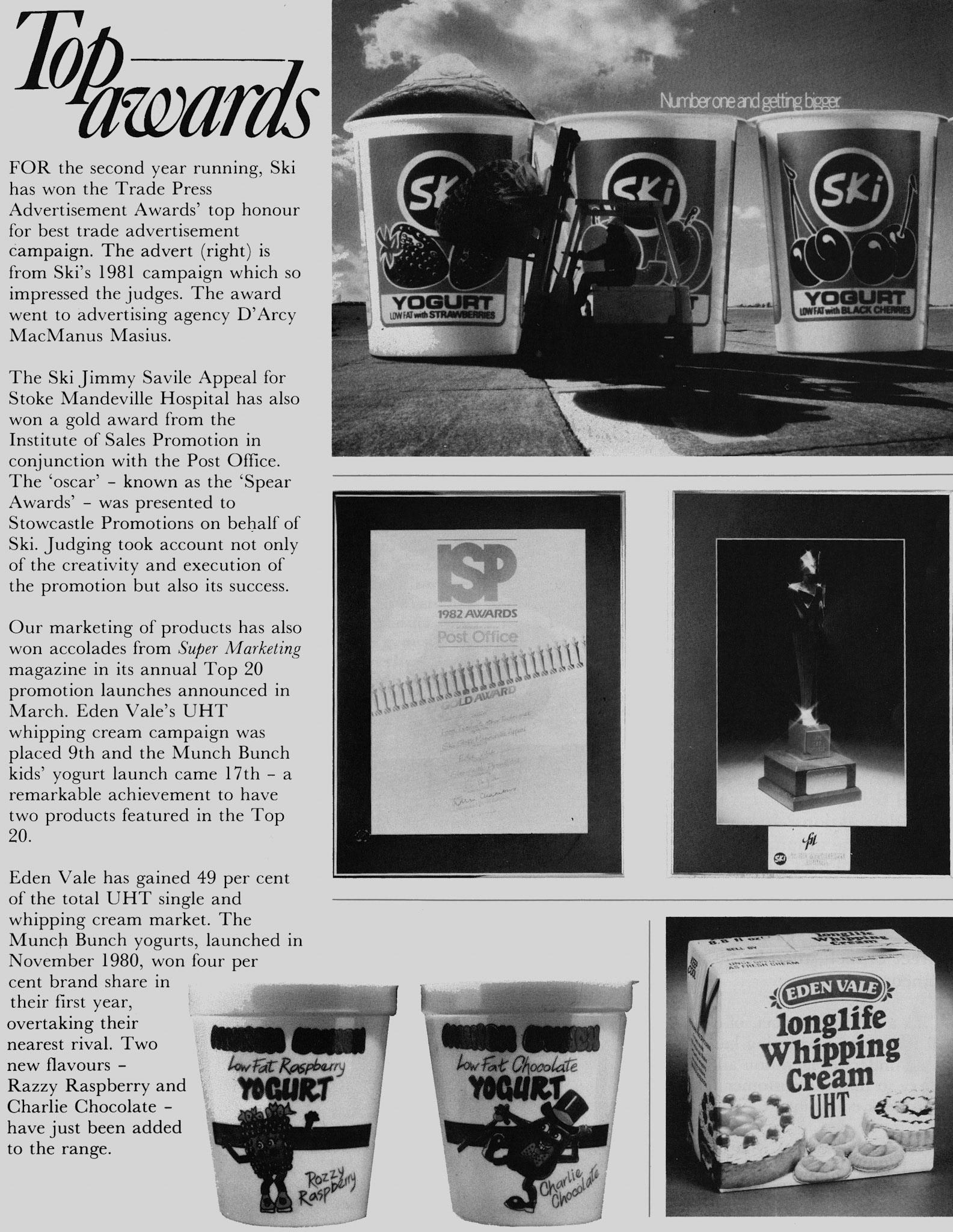 1982 Ski advertising campaign wins awards. (Express News April)
