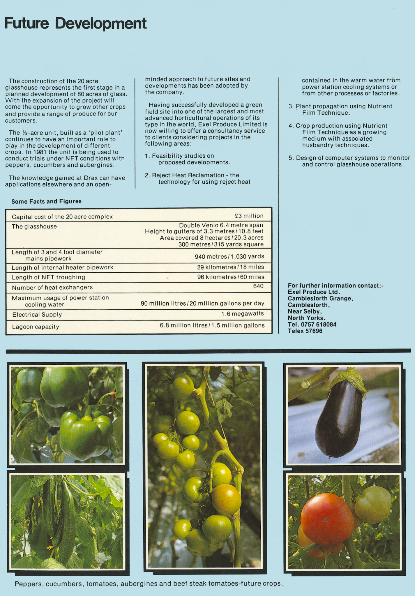1981 Exel Produce Ltd Official Launch Brochure. Joint venture with Express and the C.E.G.B. at Drax Power station, Yorkshire. Page 5. (Courtesy John Southwell)