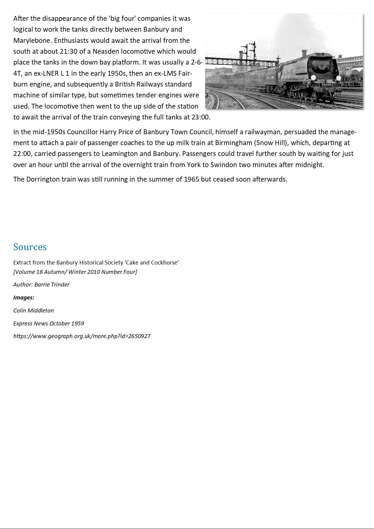Dorrington Milk Train and Independent Milk Supplies Page 2