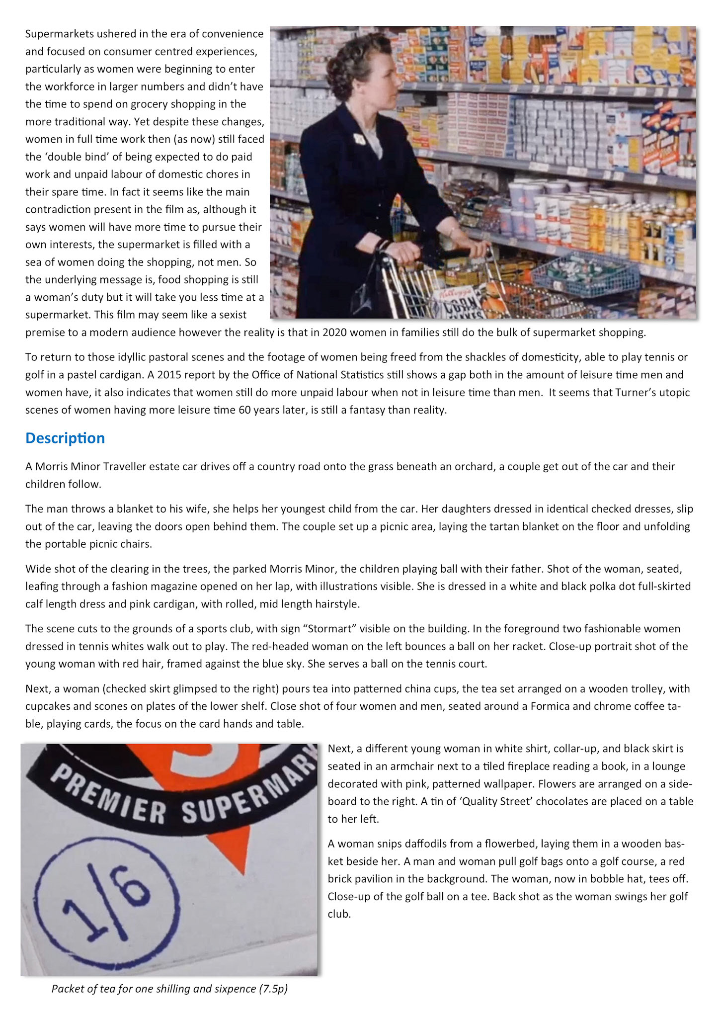 1957 Premier Supermarkets-summary and description of ‘Time for Leisure’ film - Page 2