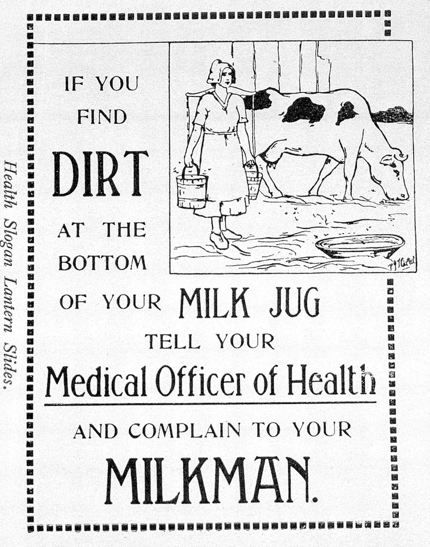 1920's Health exhibits, Central Council for Health Education. (Courtesy Wellcome Collection "Milkmaids and the image of purity")