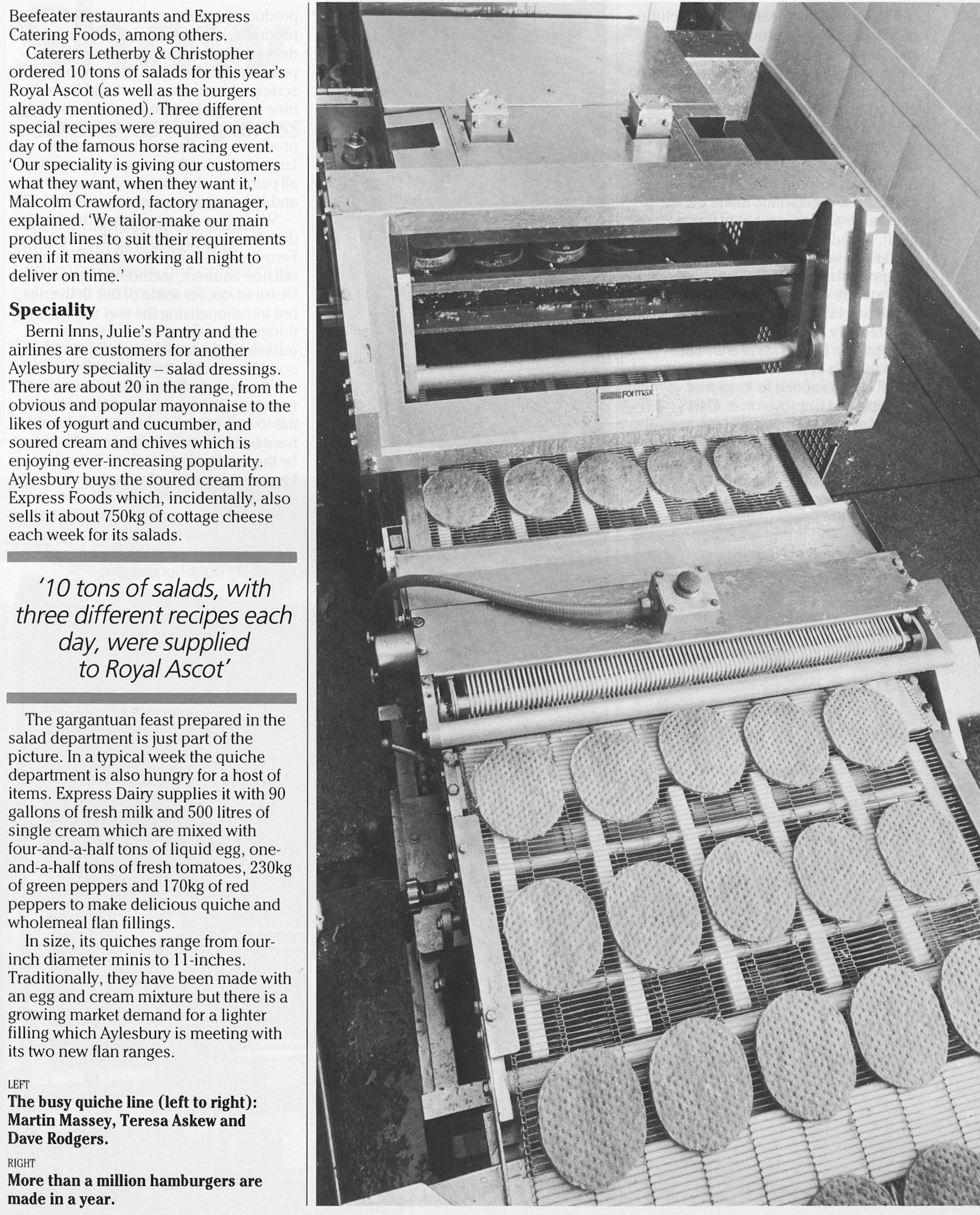 1986 Aylesbury Foods operation