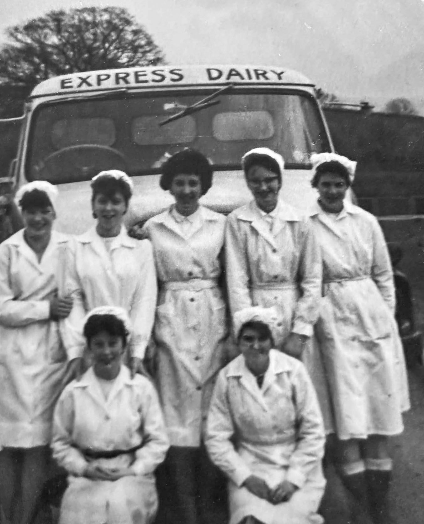 1960's Appleby. Philip Allen comments "My mam, Mary Allen nee Sowerby, at the front, on the left". Susan Dixon and David Atkinson recognise Anne Atkinson nee Thompson, second left, back row. (Courtesy Philip Allen)