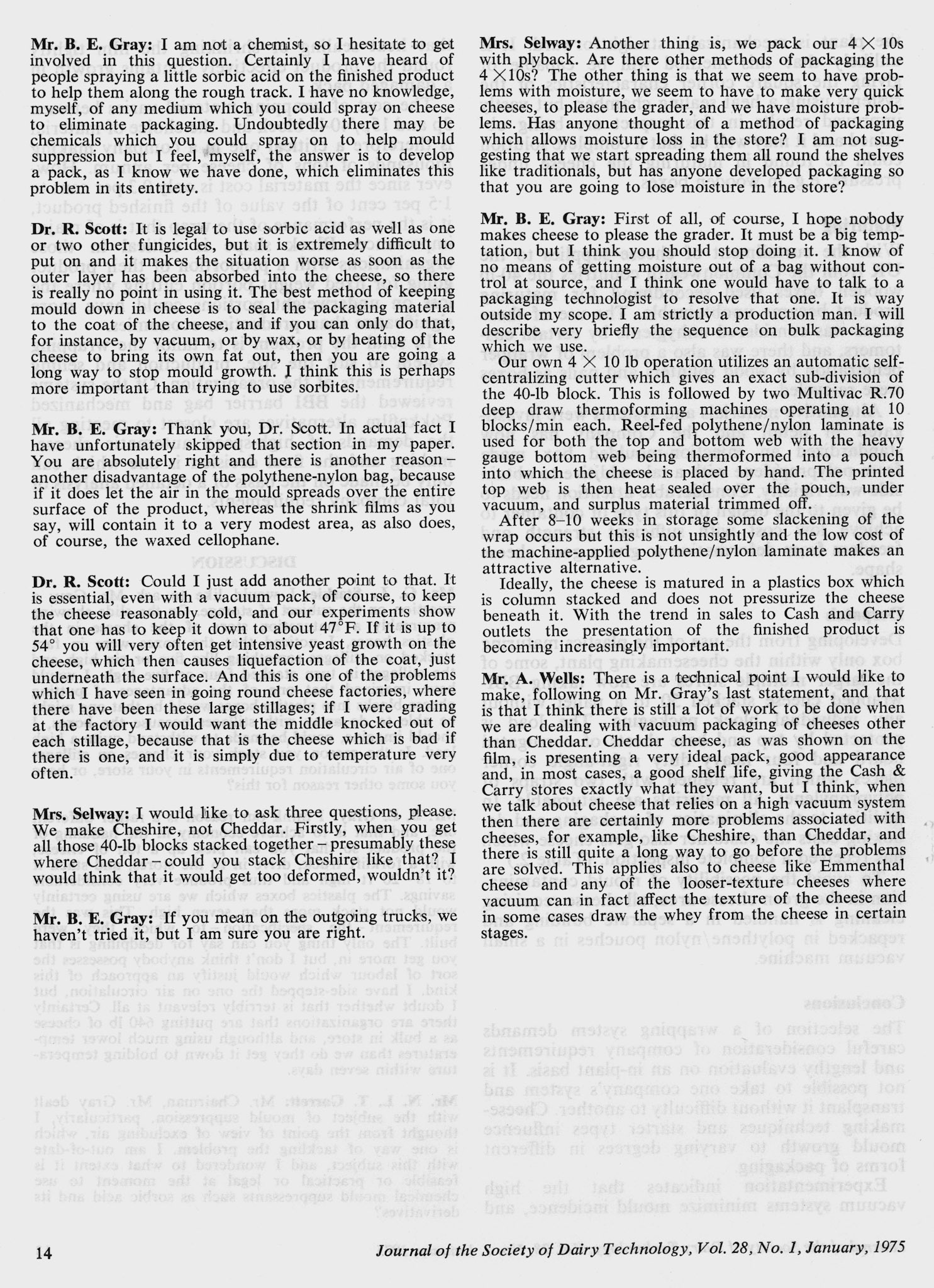 1974 Society of Dairy Technology Conference, Crystal Palace, London - paper presented by Brian Gray as Manufacturing Manager of Express Dairy Foods Ltd (Courtesy Tim Gray)