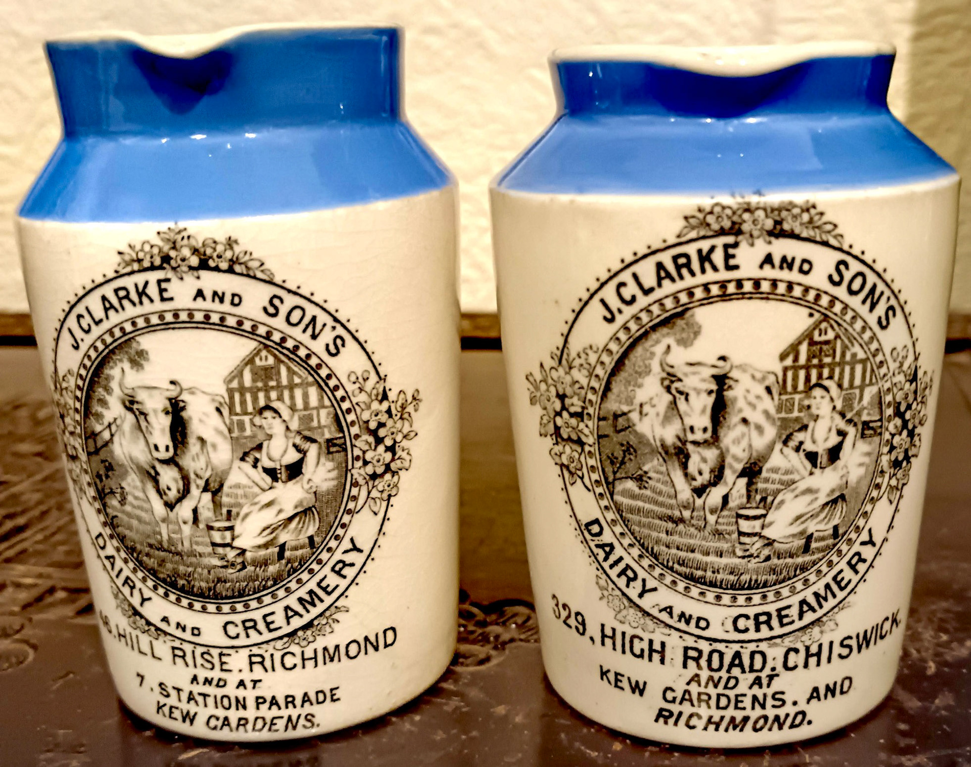 1900s J. Clarke and Sons cream pots (Courtesy Dave Moff)
