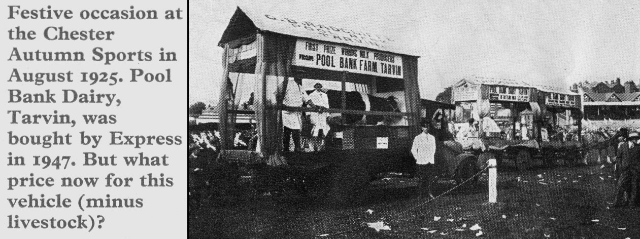 1925 Pool Bank Dairy trailer at Chester Autumn Sports. (Express News Autumn 1975)