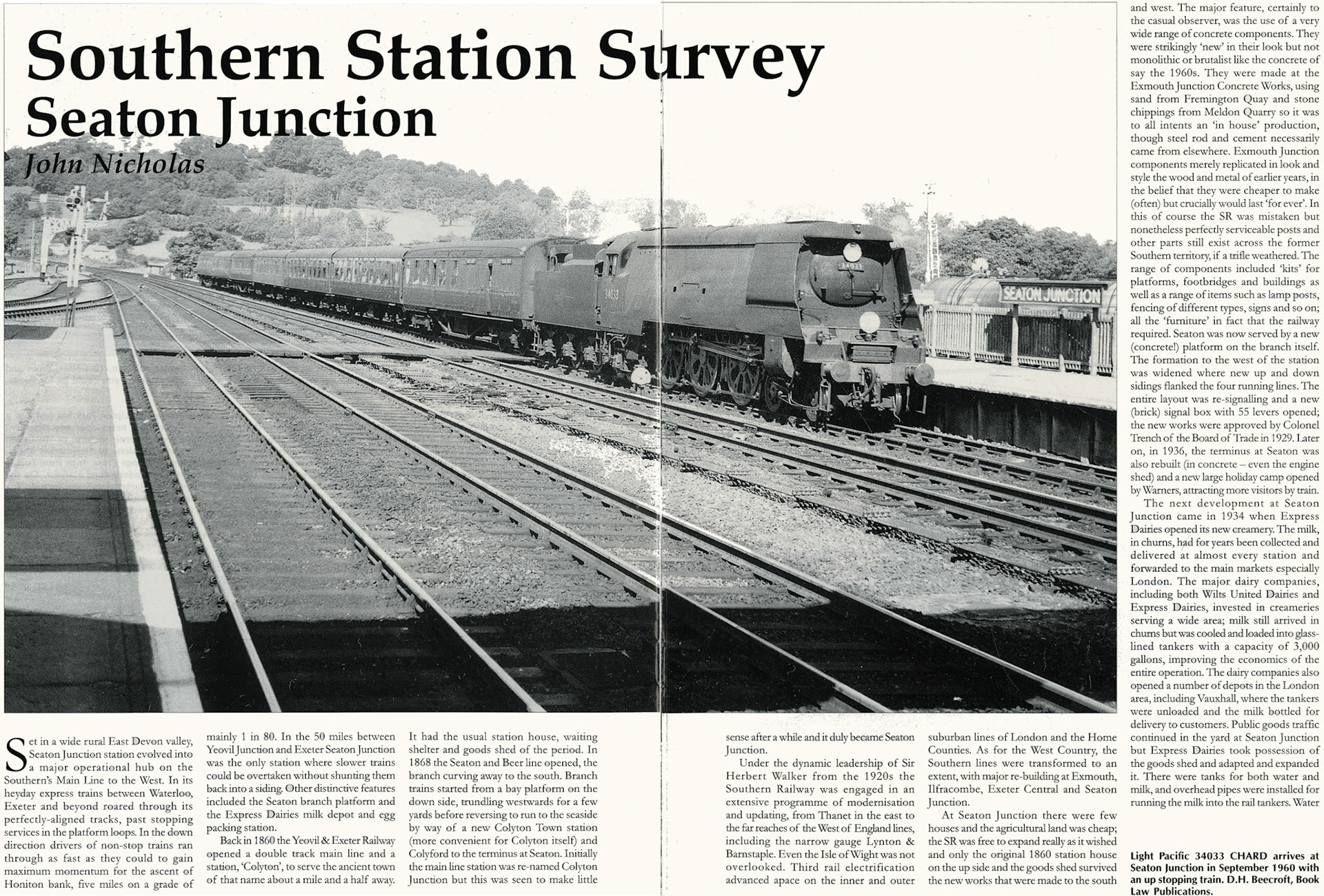 2012 Seaton Junction Survey-British Railways Illustrated August Vol 21 No 11 Pages 476-7(Author John Nicholas)