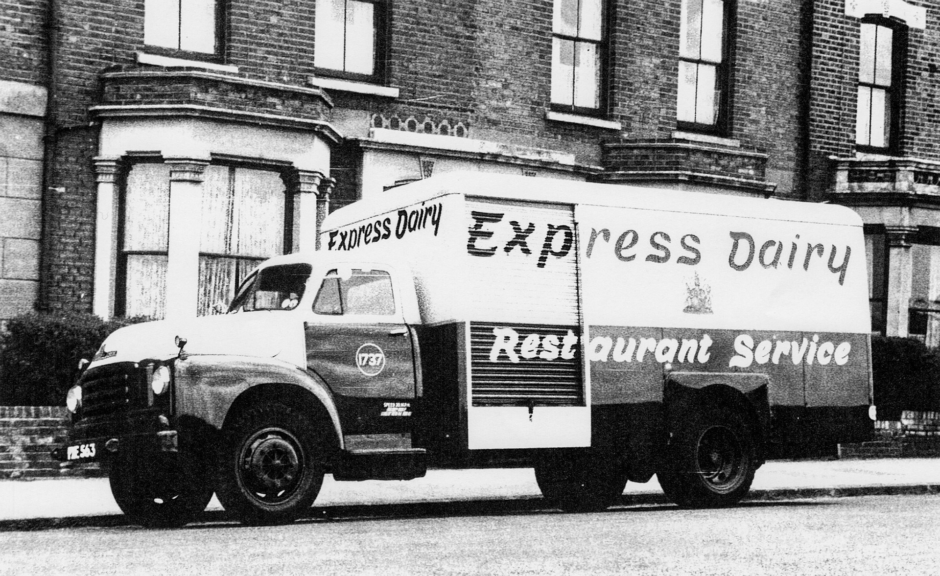 1950s Express Restaurant Service Rigid Truck PXE 563, Co: 1737. Dave Fane explains that this was new in 1954 and sold in 1960. (Courtesy Paul Luke)
