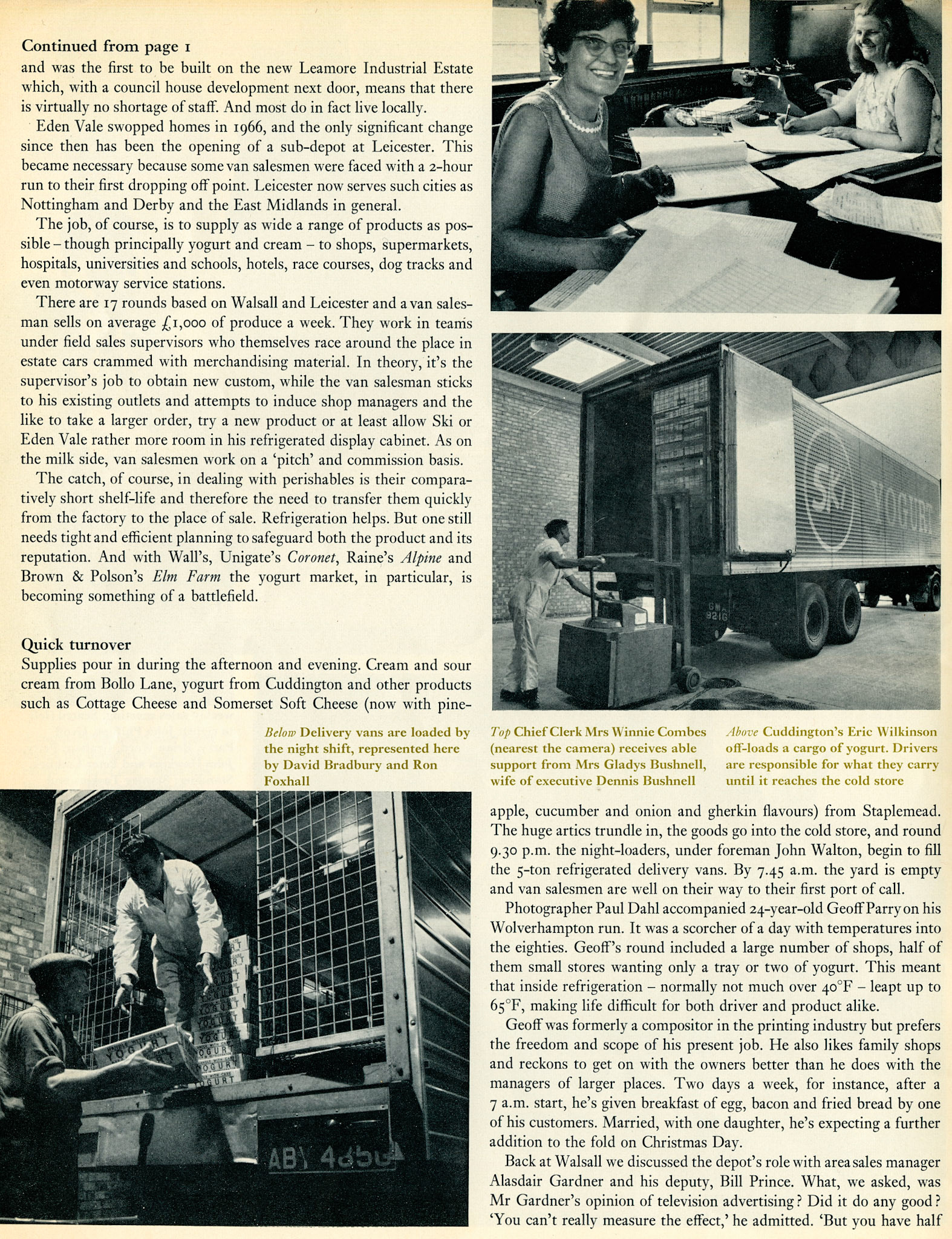 1969 Walsall - new Eden Vale depot