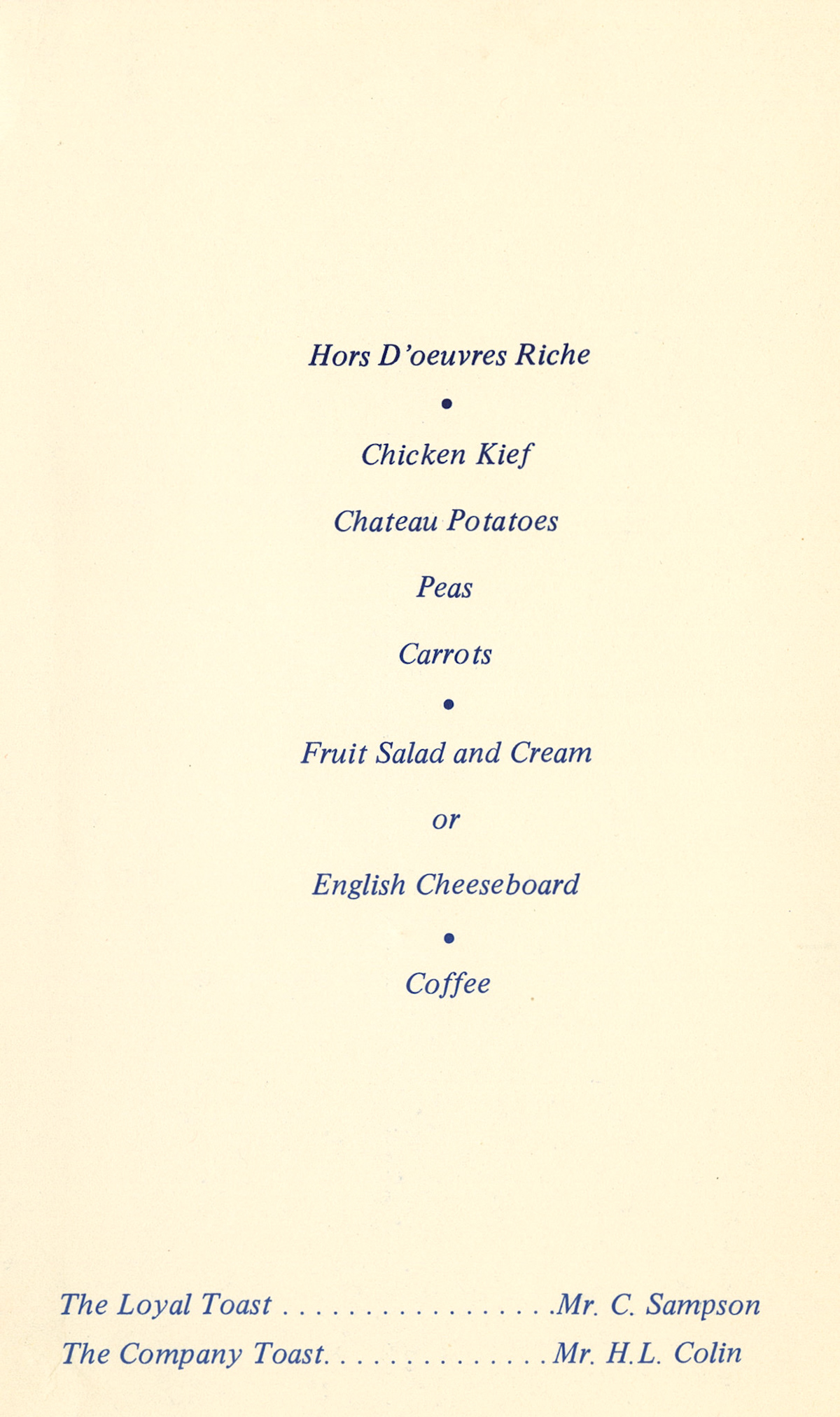 1983 Long Service Dinner-Forum Hotel (Courtesy Beryl Purslove)