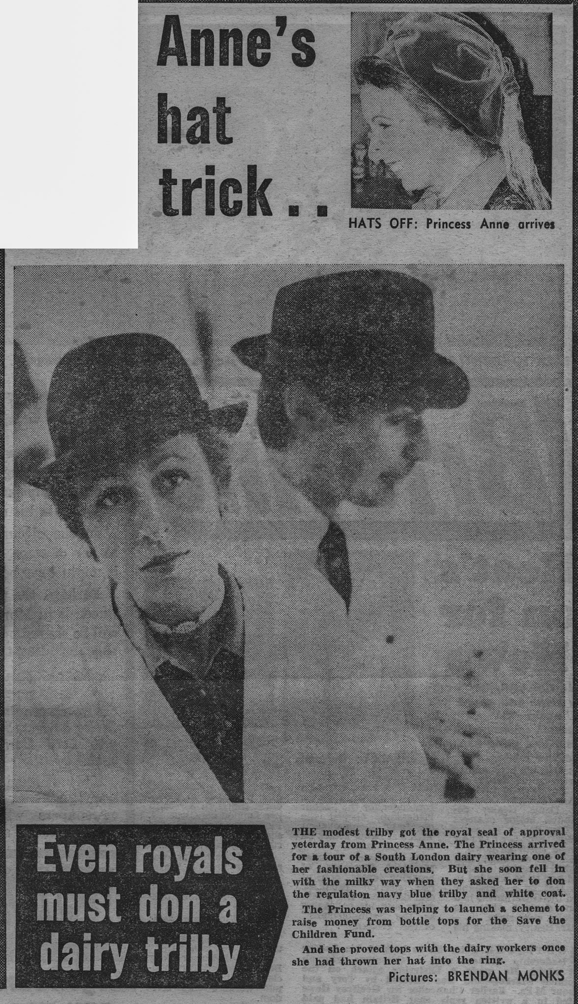 Princess Anne's visit to South Morden from the Daily Mirror