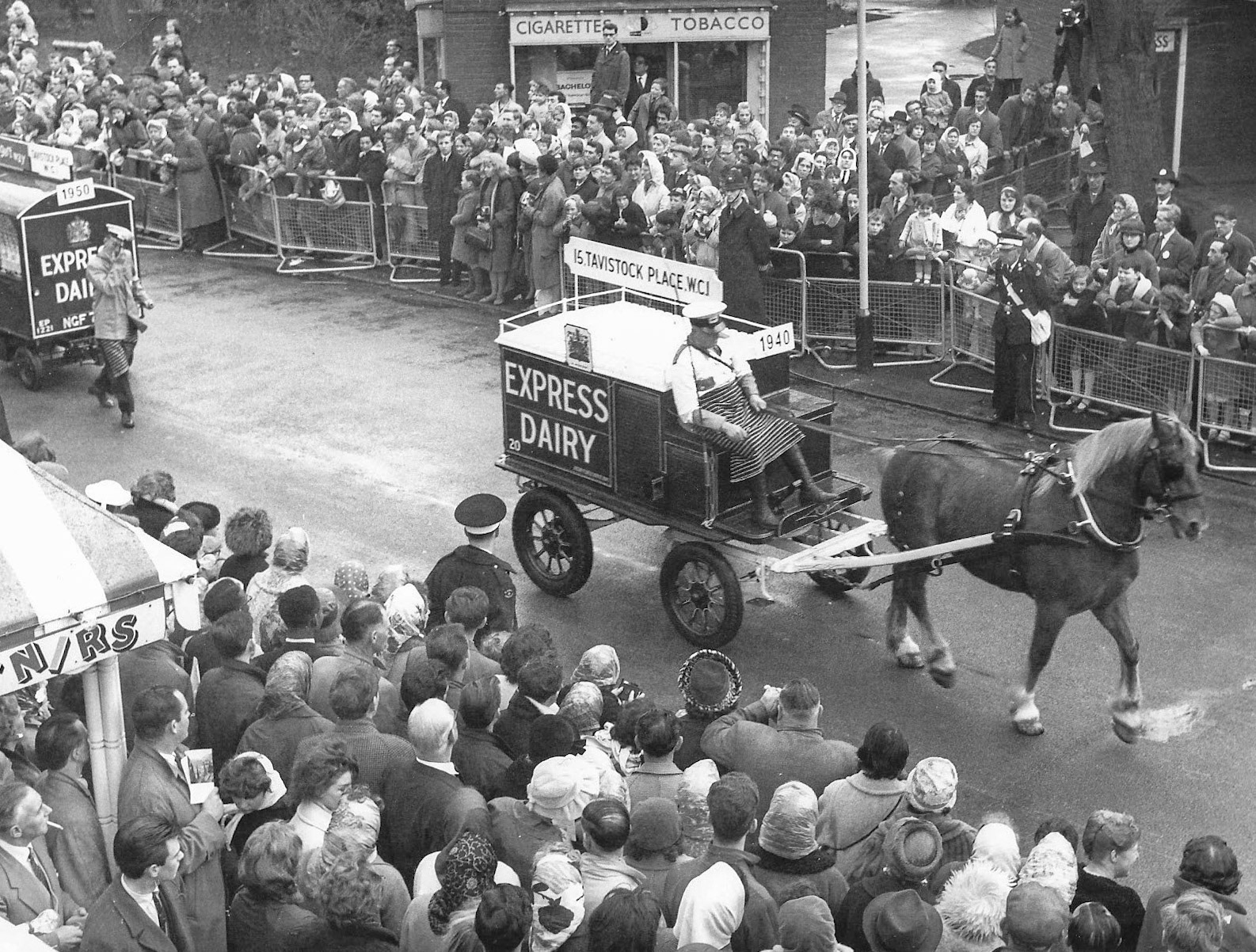 1963 London Easter Parade Battersea Park, with horse 'Taffy'. (Courtesy Brian Wastell)