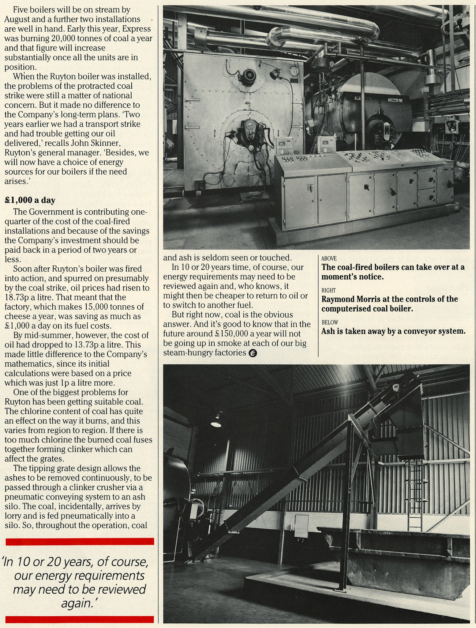 1985 - Why Express is switching to coal at Ruyton
