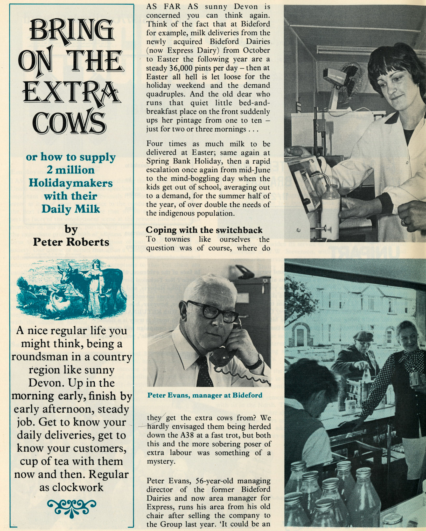 1977 Bideford Dairies &amp; Express Exeter