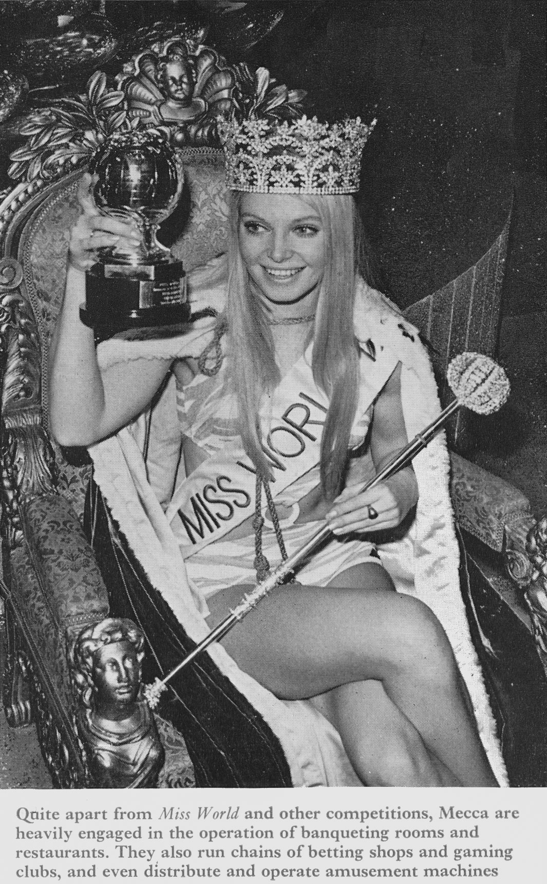 1970 Grand Met acquisition of Mecca, and its Miss World competion amongst many other activities. (Express News Autumn)