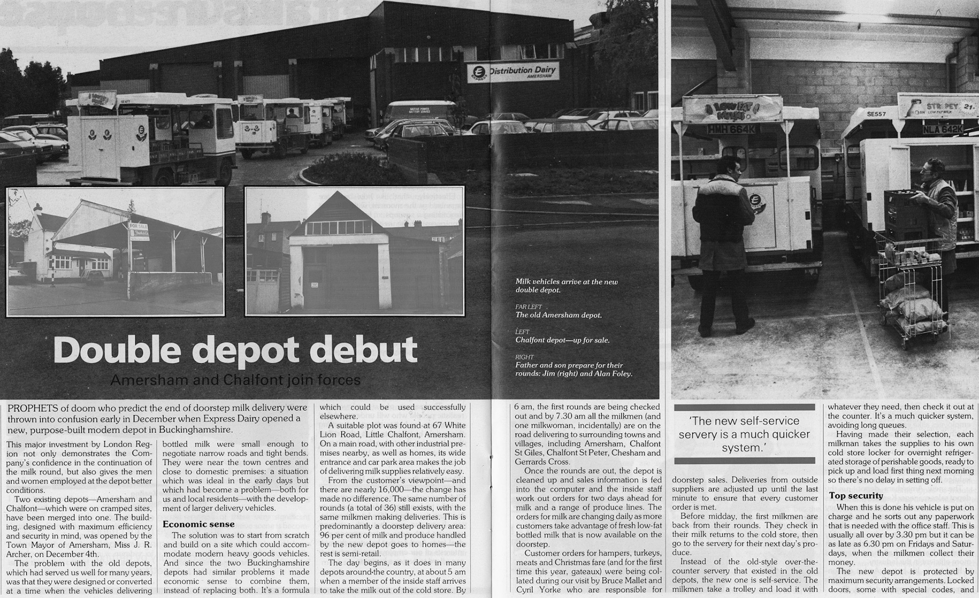 1984 New Amersham Retail Depot replaces old Amersham, and Chalfont depots