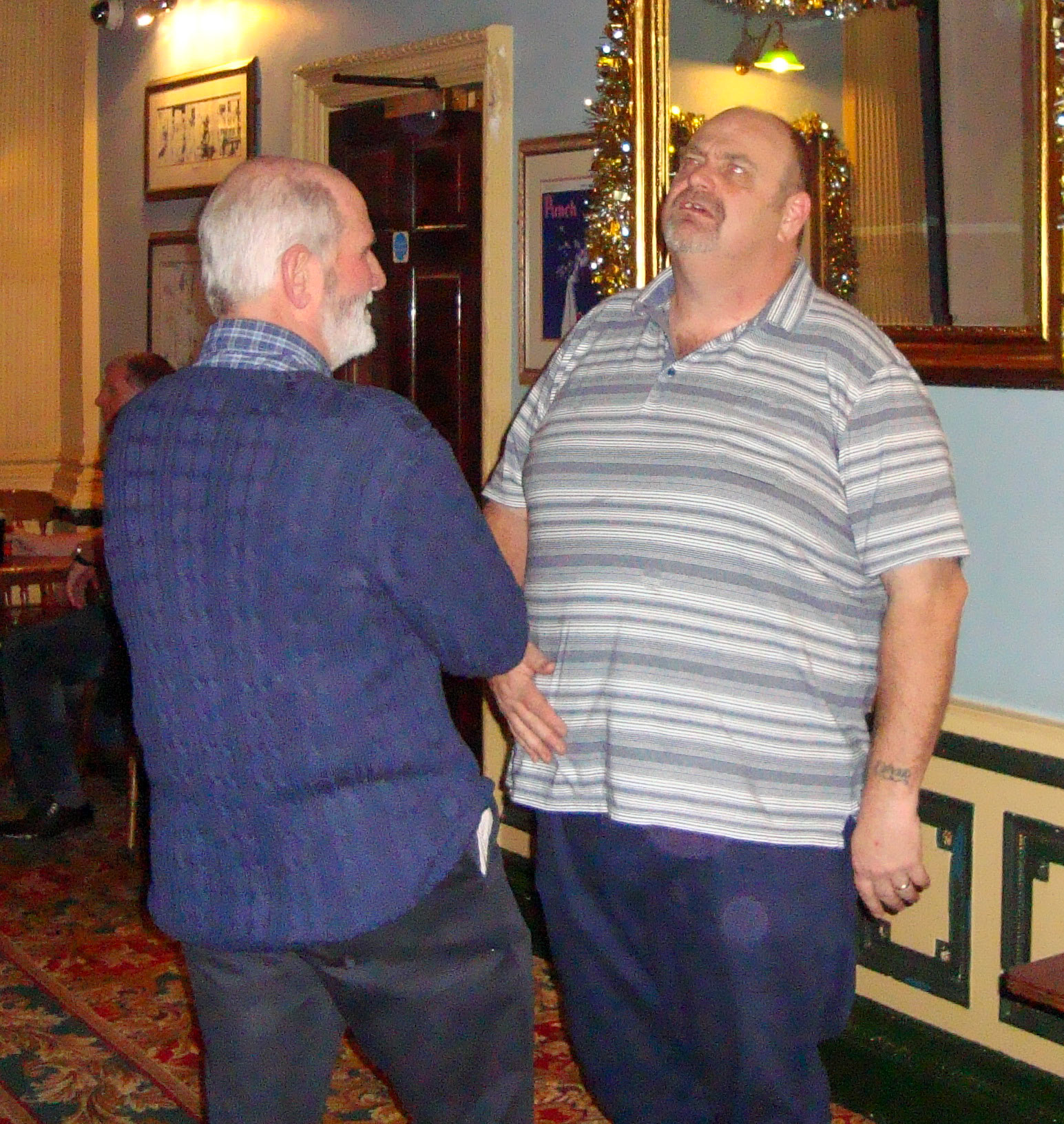2016 Exeter Staff Reunion, The Imperial. Dick Bailey and Dave Montandon. (Courtesy Phillip Budd)