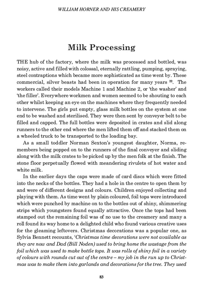 William Horner and his Creamery, Jill King
