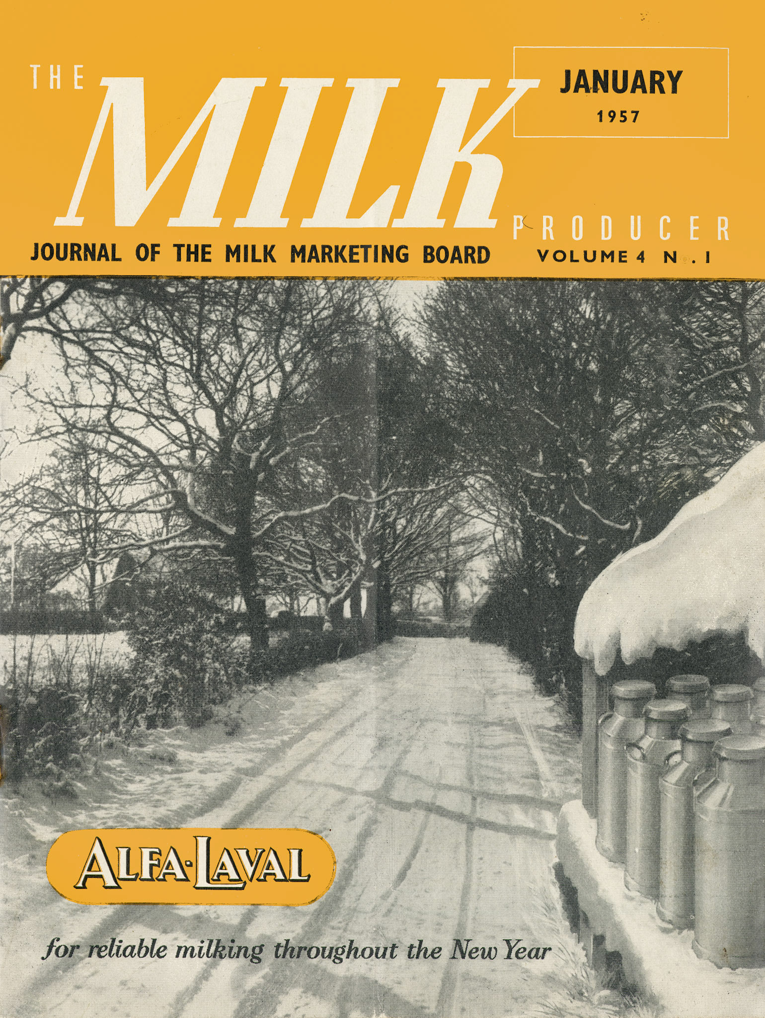 1957 Milk Producer magazine-January Front Cover (Express Dairy Tales archive)
