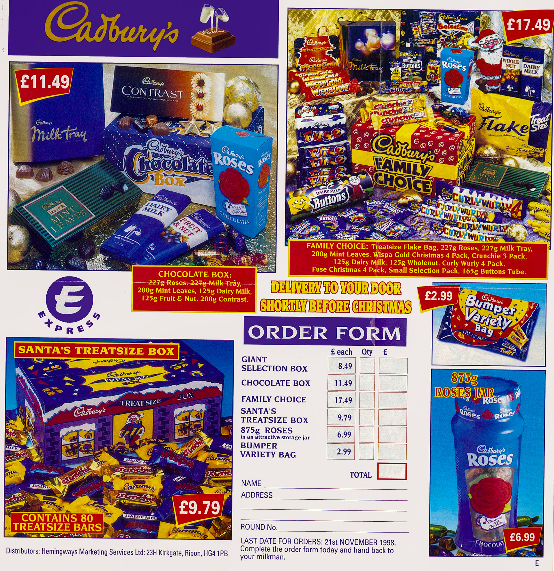 1997 Christmas Chocolates leaflet (Courtesy Paul Luke)