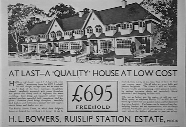 1930s 'Metroland' house building triggered more expansion of Express's business. (Express 125 Years video still)