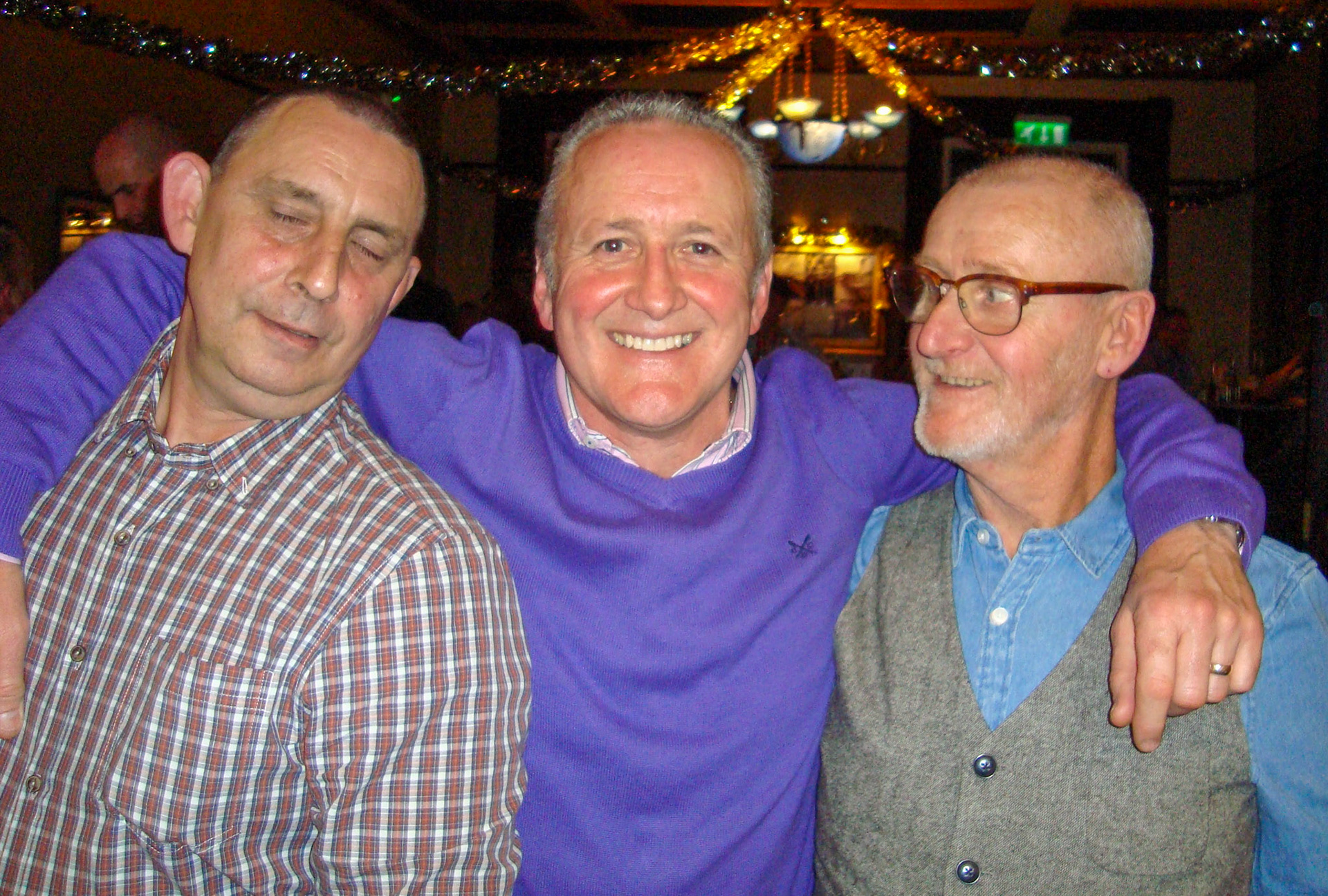 2016 Exeter Staff Reunion, The Imperial. Andy Danes, Mike Chrichard and Terry Mayne. (Courtesy Phillip Budd)