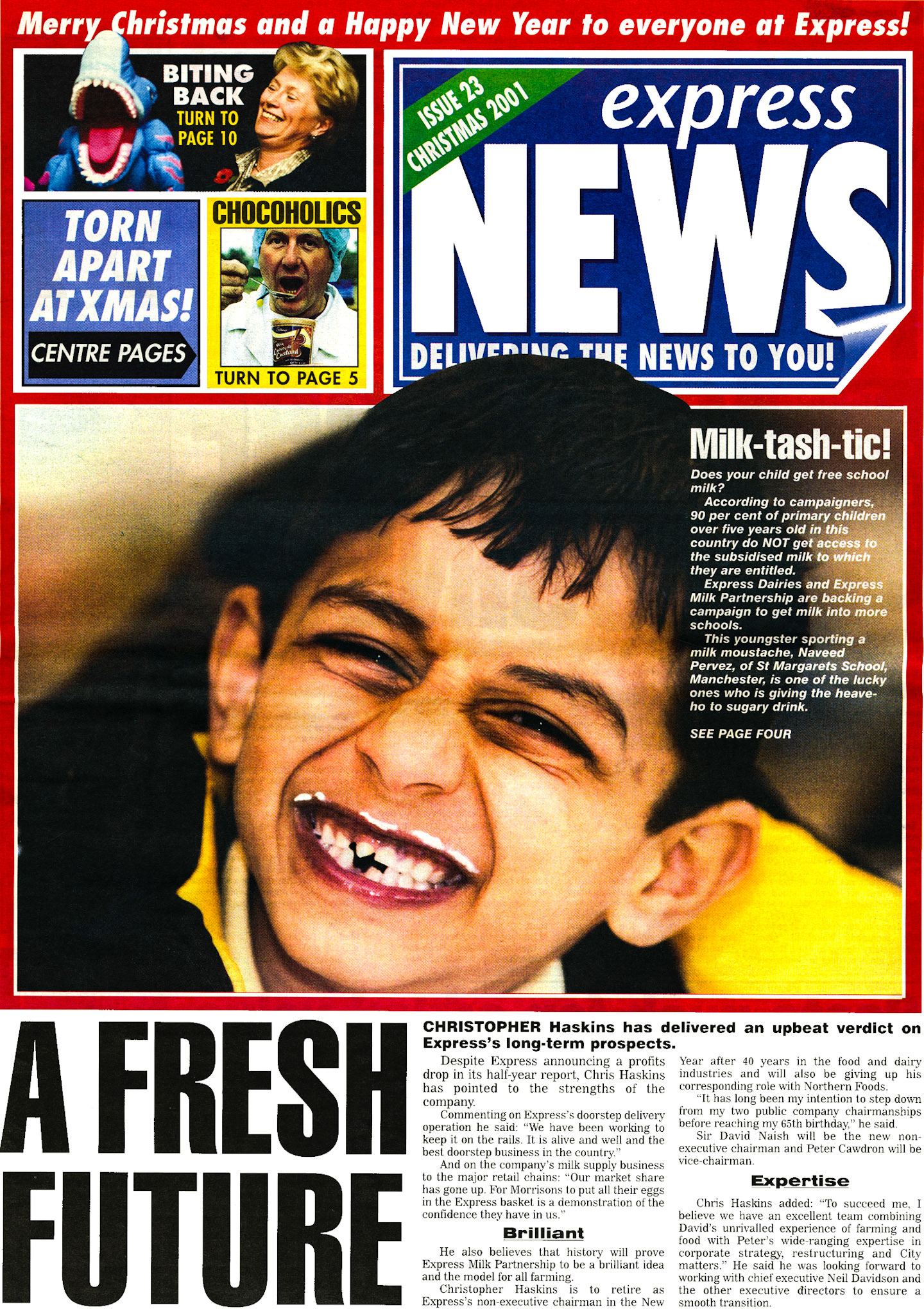 2001 Christmas-Express News Front Cover