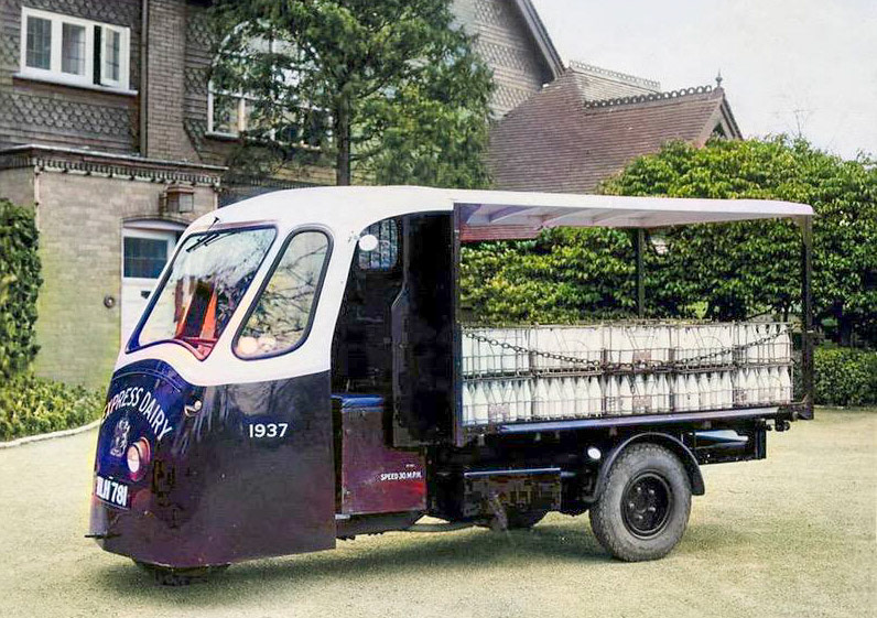 1960's? Diesel powered W &amp; W Float. Dave Fane comments "This is a Wales &amp; Edwards float, but it is a diesel, note the tank and filler cap on the nearside.This one has a London fleet number, but Bradford depot had about 12 of these."