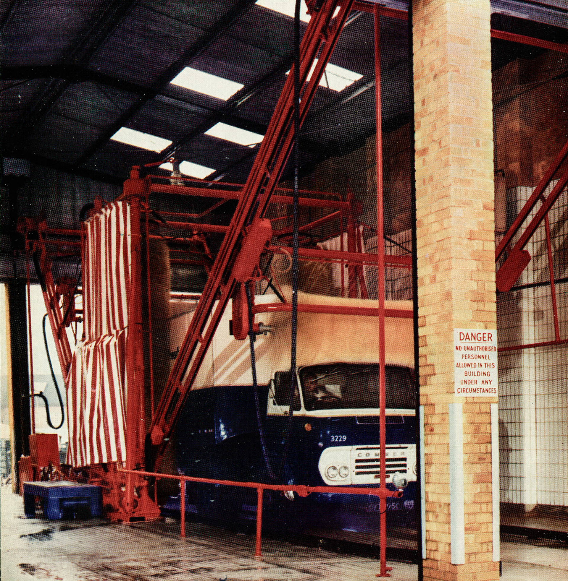 1969 Ex-tanker driver Ted Vousden in charge of the vehicle wash at South Ruislip (Express News Summer)