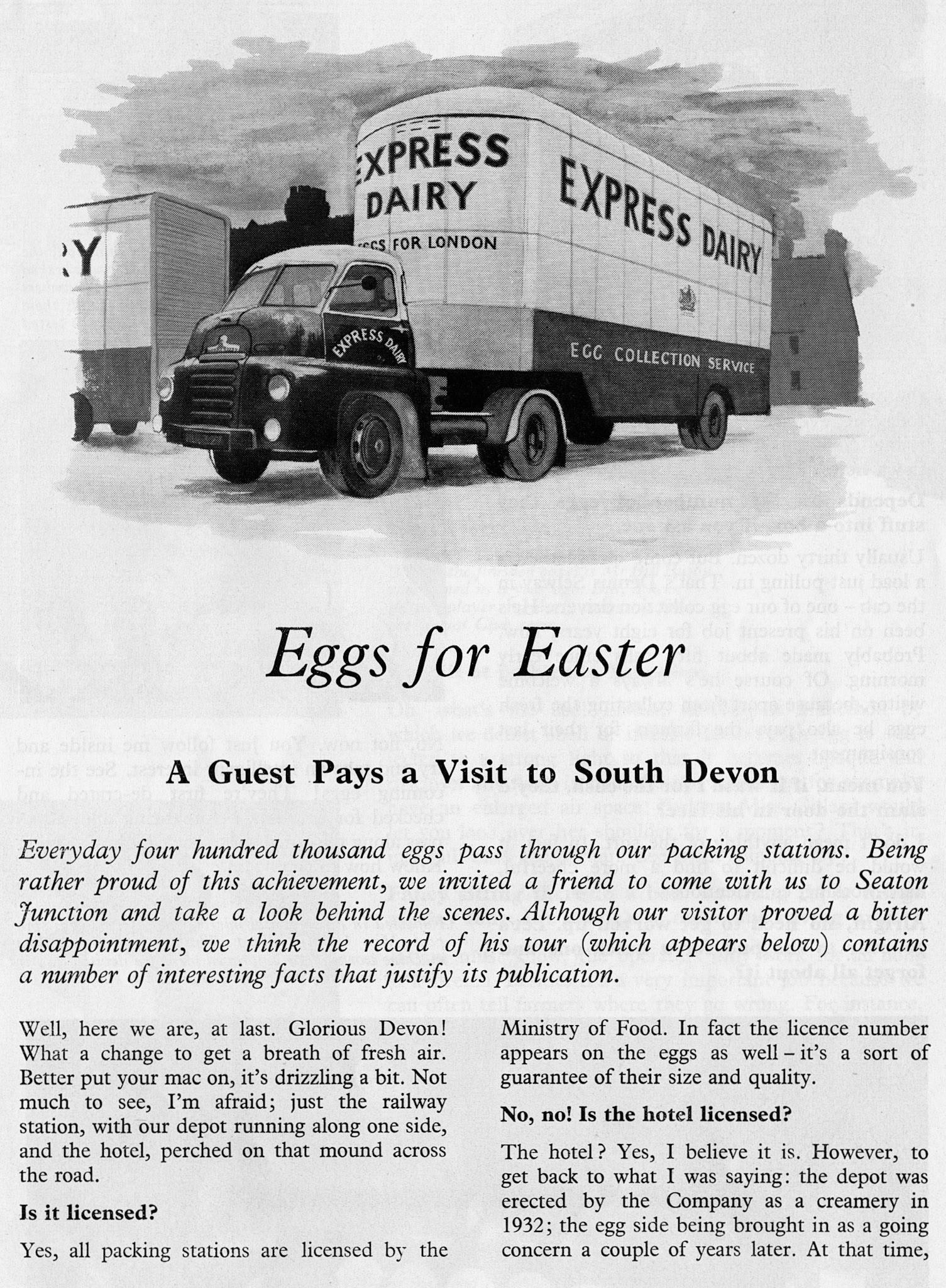 1957 Seaton Junction egg packing station