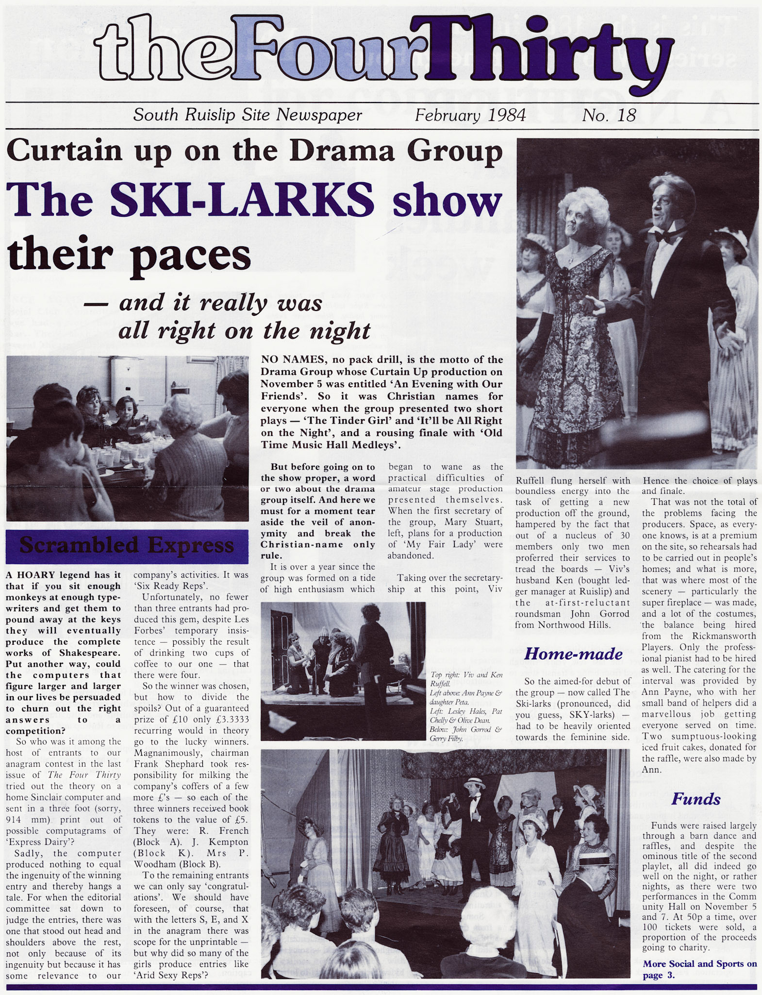 1984 February-The FourThirty magazine of South Ruislip Site