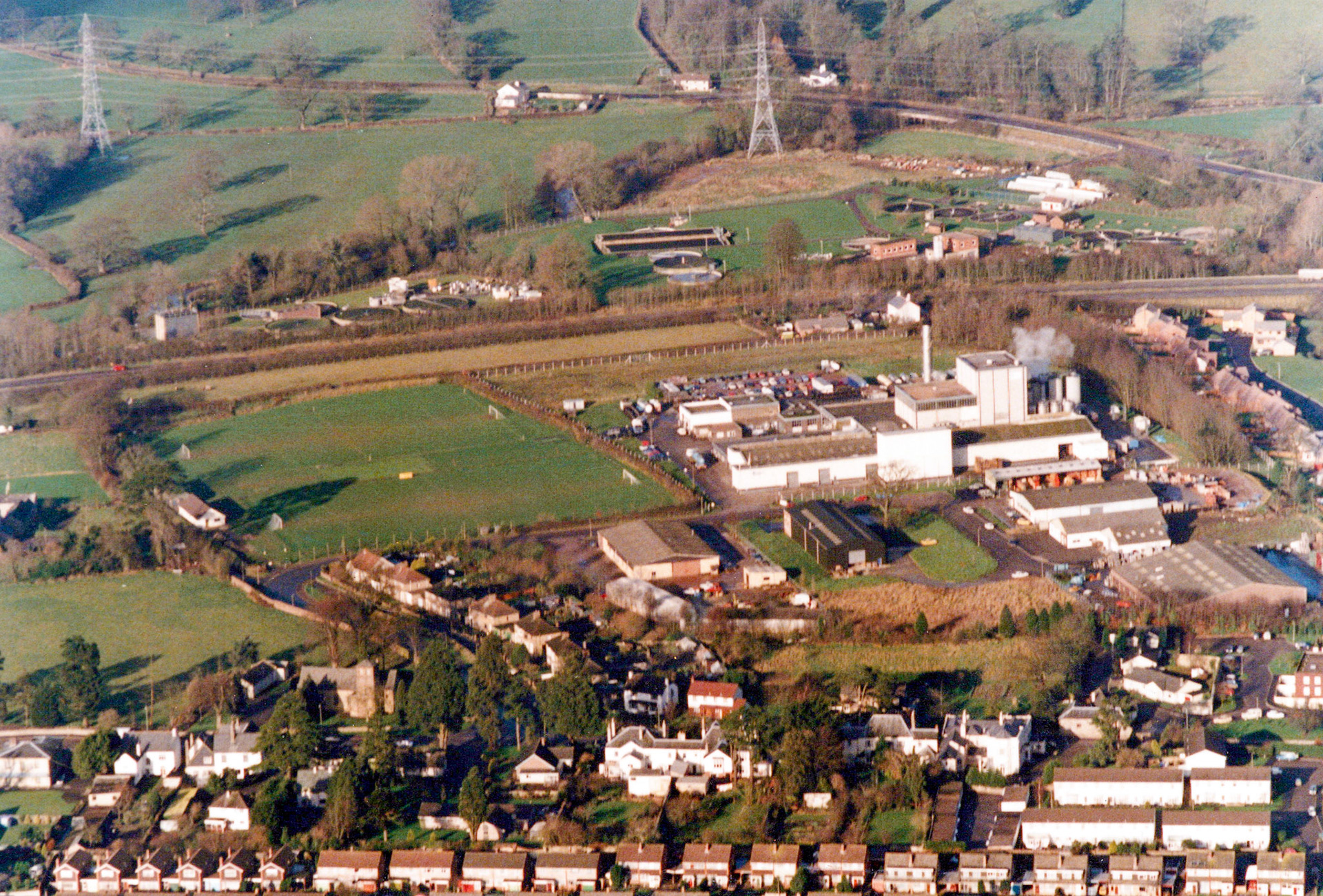 1992 Factory view also showing town effluent plant (Courtesy Bill Wilson)
