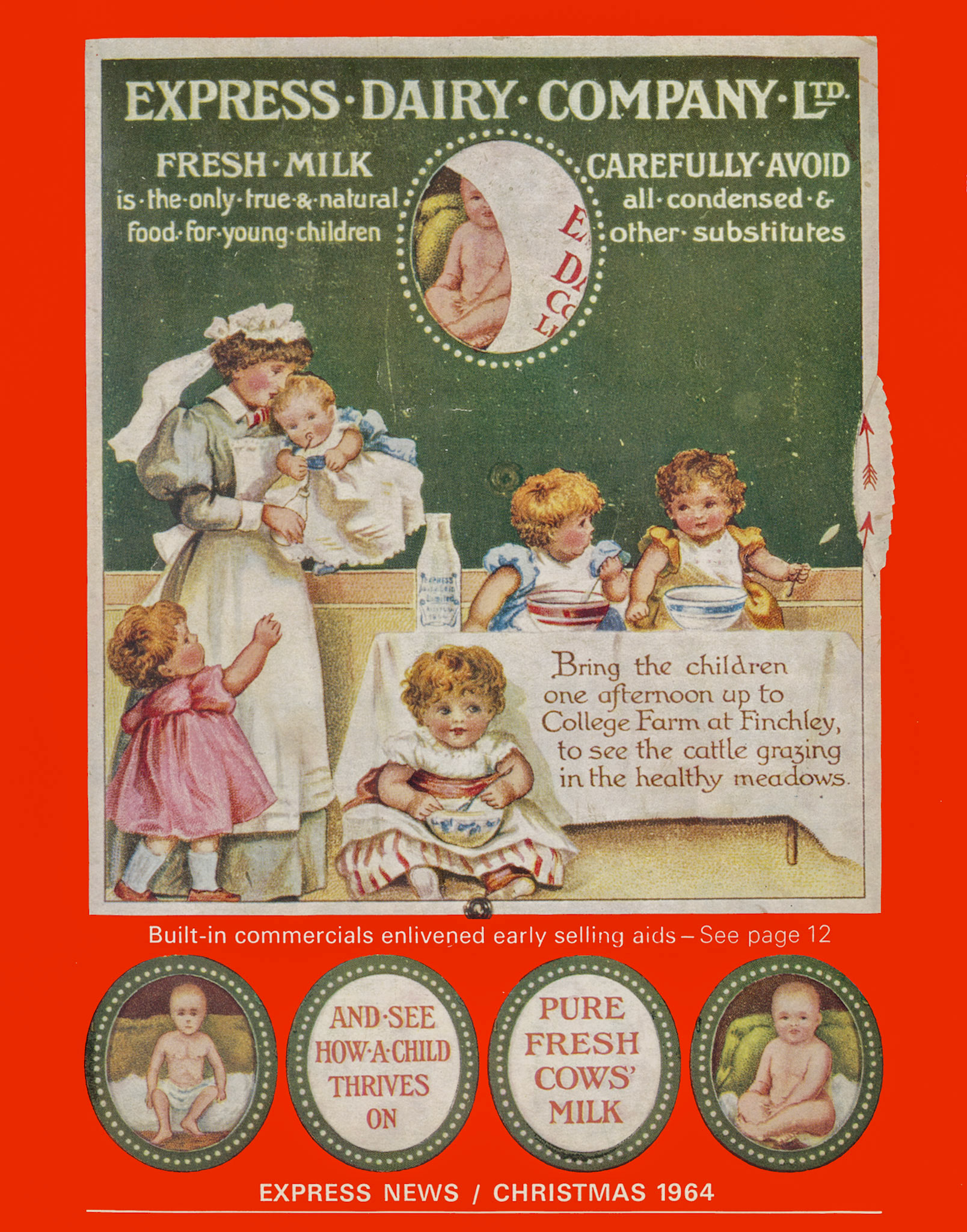 1964 Early Advertisements. (Express News Christmas, Front Cover)