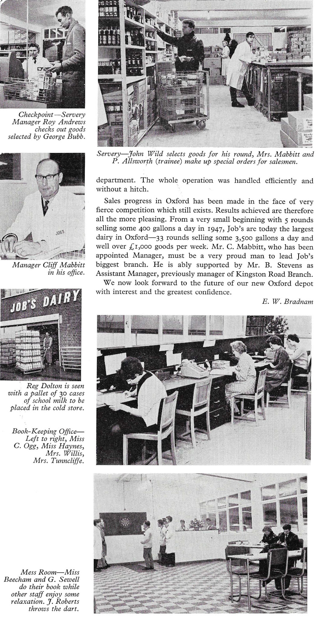 1964 Oxford Depot whilst part of Job's Dairy. (From Book of Job House Magazine, Winter)