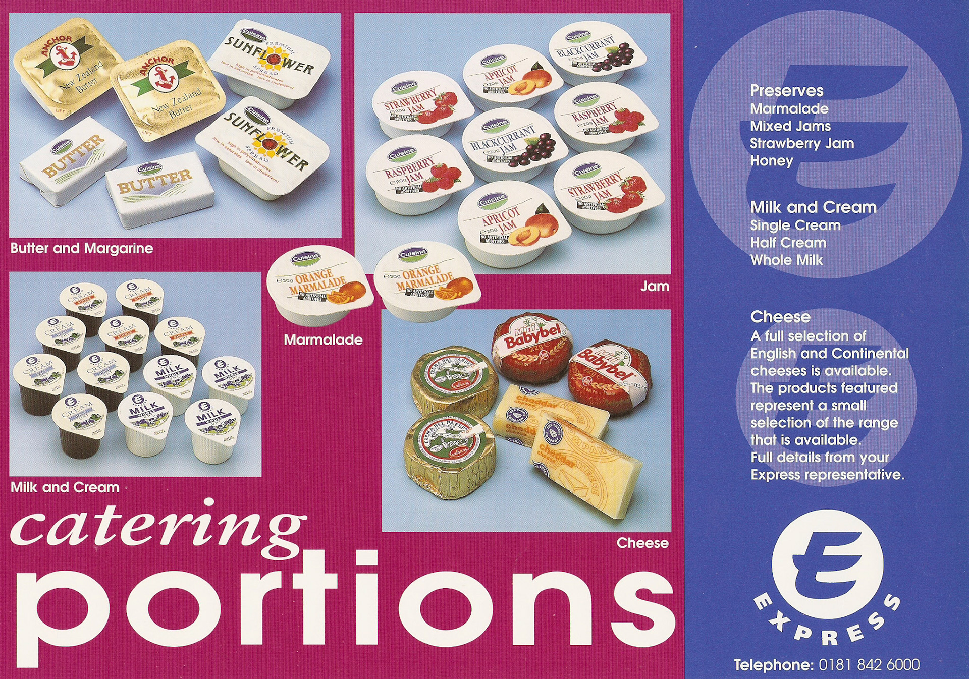 1980's ? probably Caterers/ shops promotion leaflet (Courtesy Paul Luke)