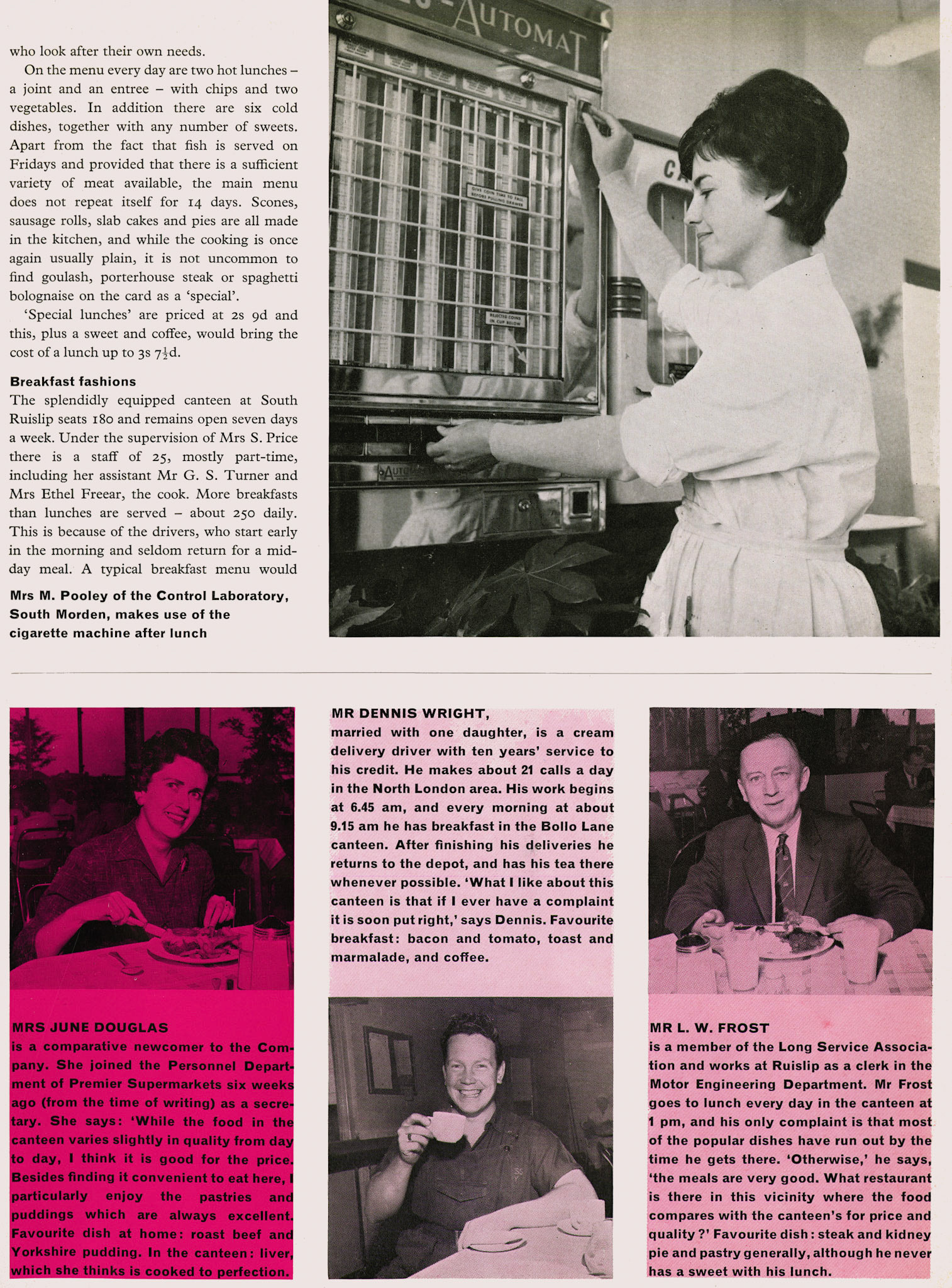 1963 Staff Canteen Feature Page 4. (Express News Autumn)