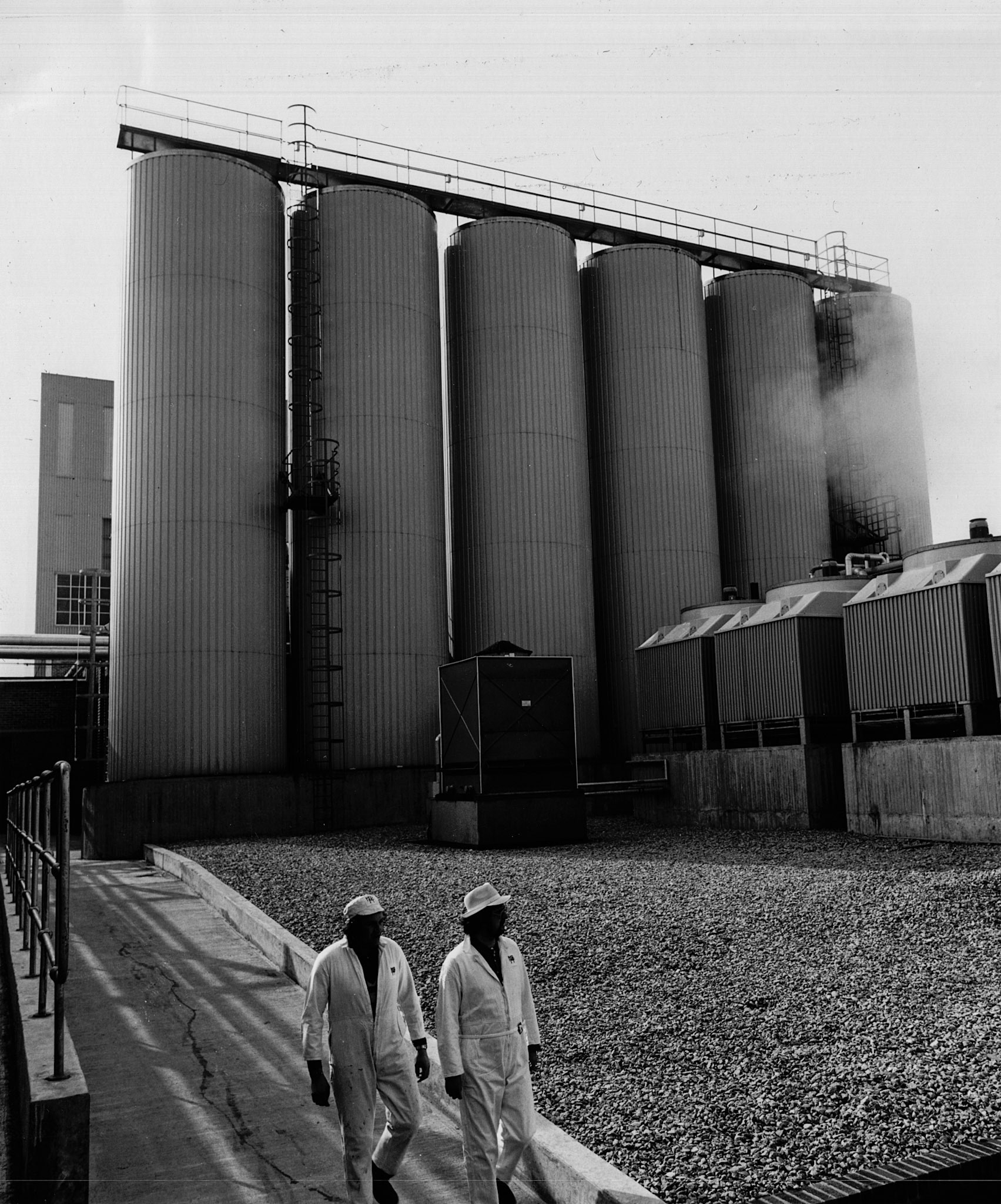 1976 MMB Creamery Maelor "Each milk storage silo has a capacity of 36,000 gallons). (Courtesy Paul Smith)
