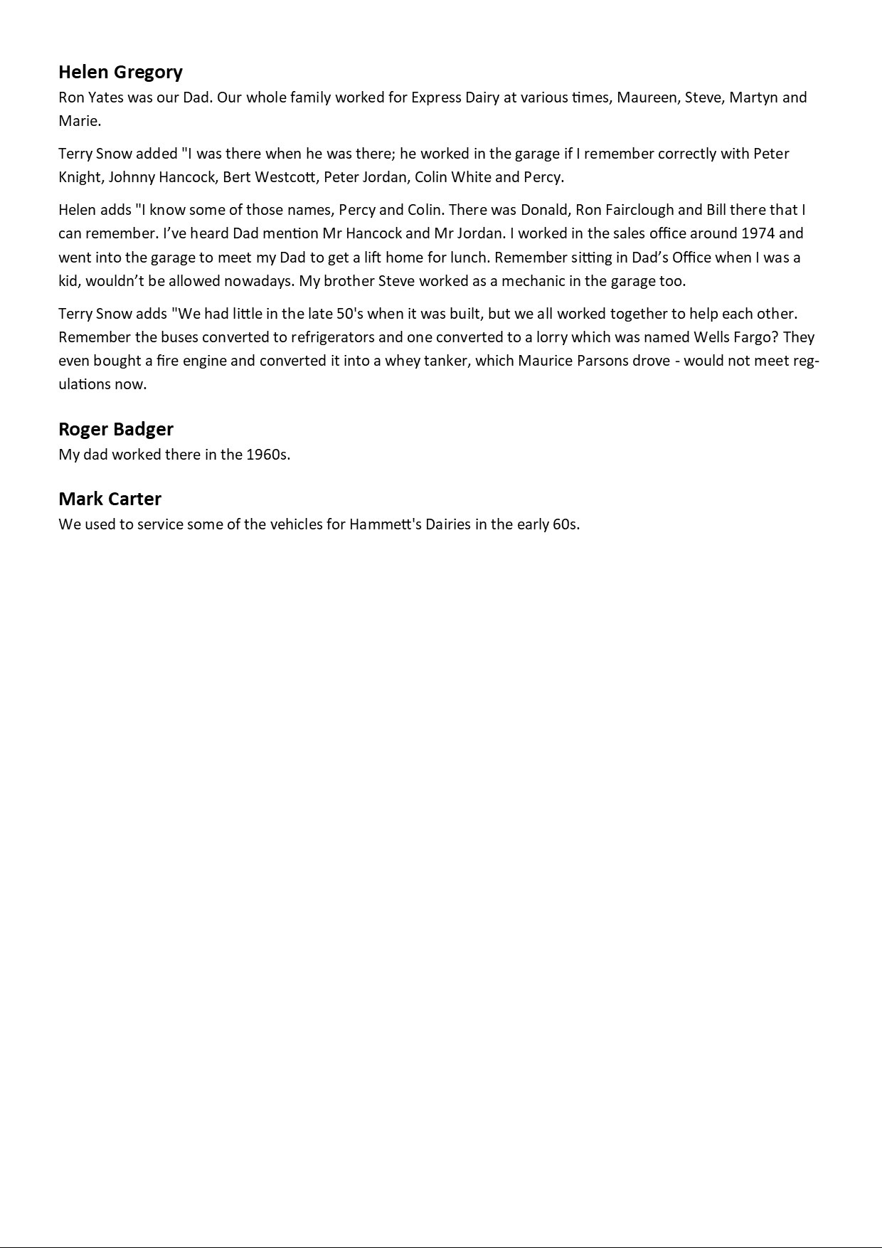 2023 Memories of Hammett's Dairies Page 2