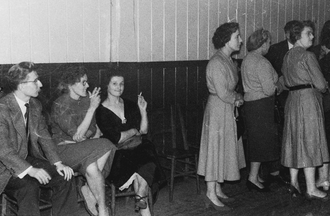 Kath Lewis comments "My mum Betty next to Gerda. I think." (Joe Lyons Collection)