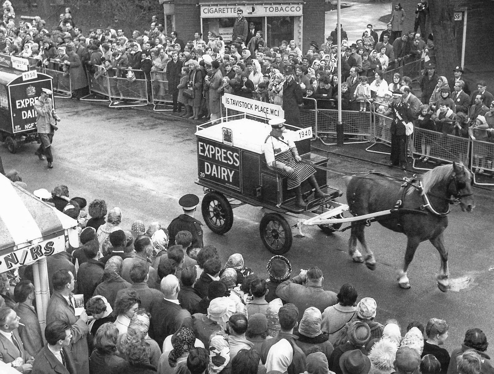 1963 London Easter Parade Battersea Park, with horse 'Taffy'. (Courtesy Brian Wastell)