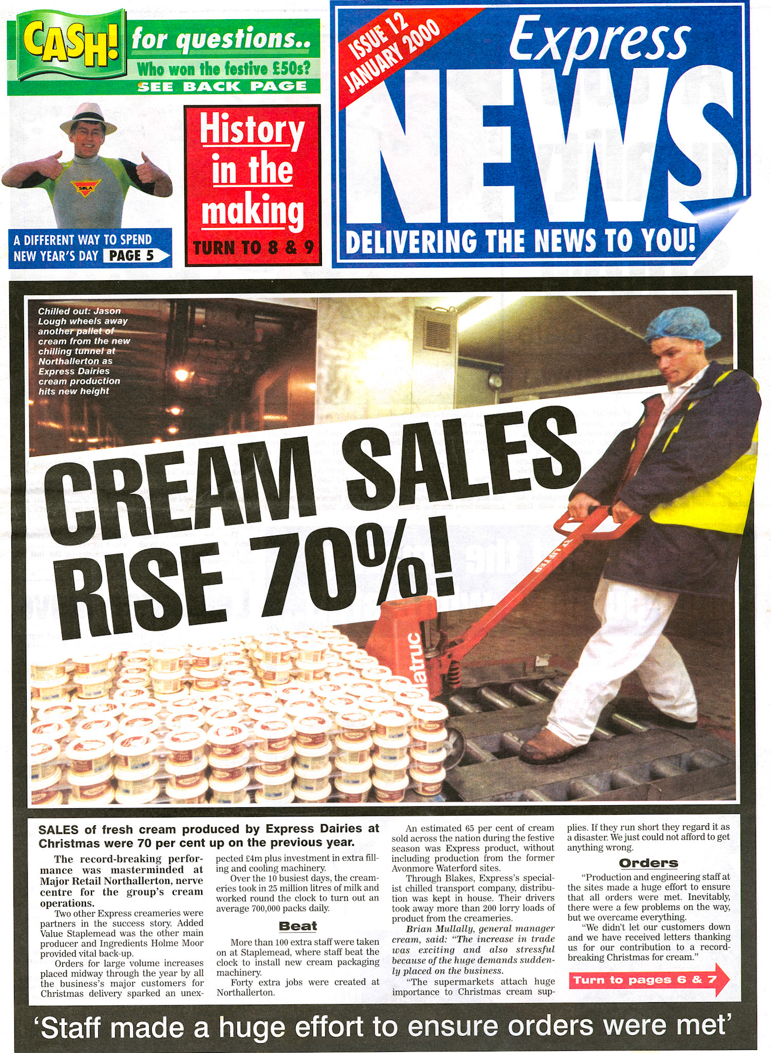 2000 January-Express News Front Cover (Courtesy Paul Luke)