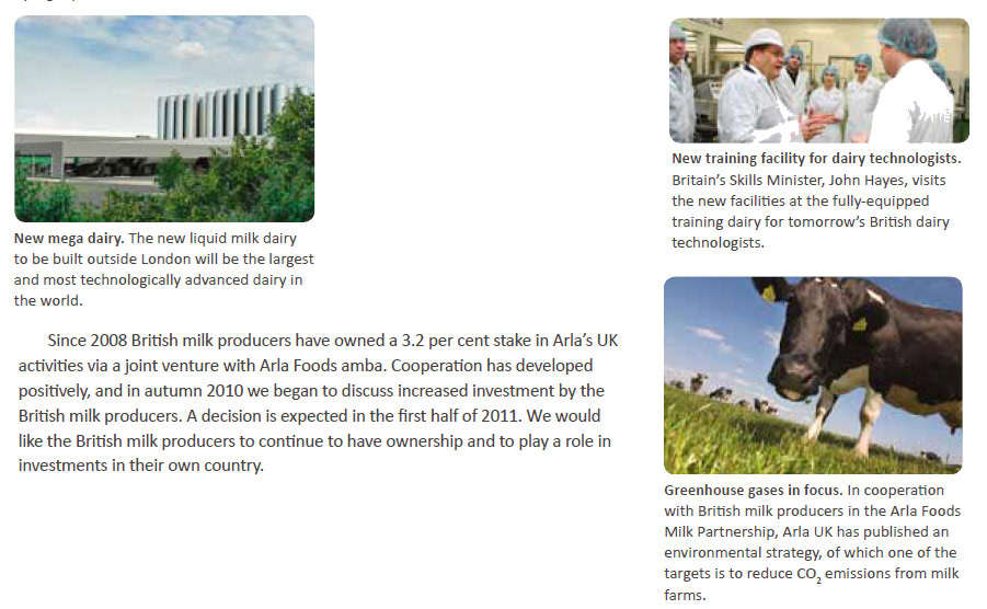 (Extract from Arla Foods Annual Report)