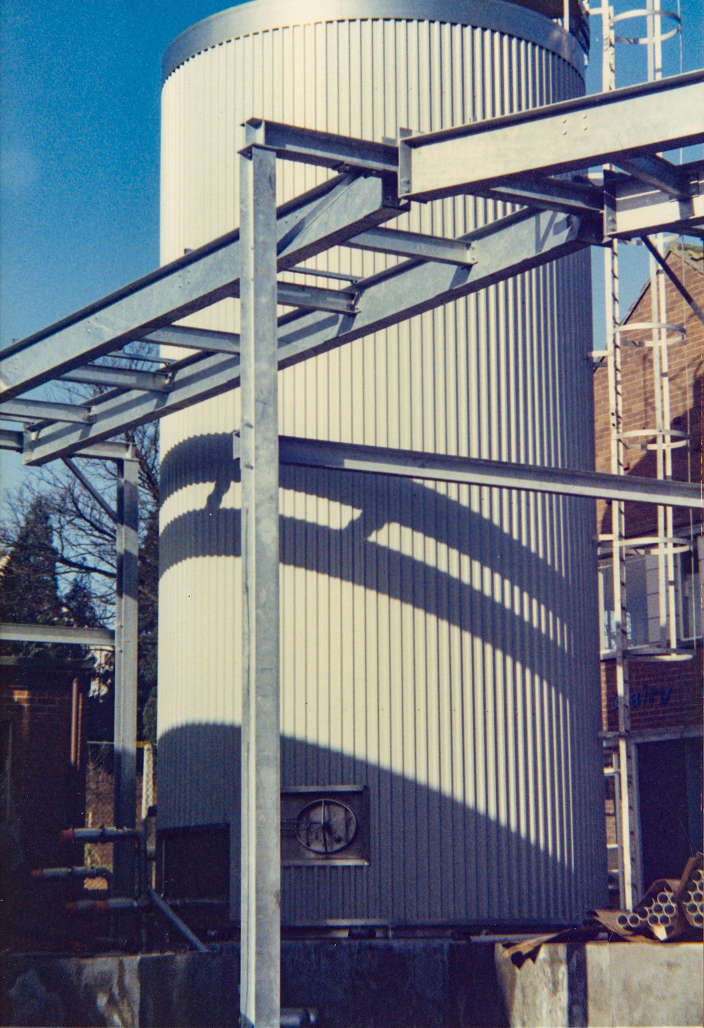 1980s Exeter Processing-silo and milk reception construction. (Pictures by Syd Johnston, presented by his son Ian via Teresa Heal)
