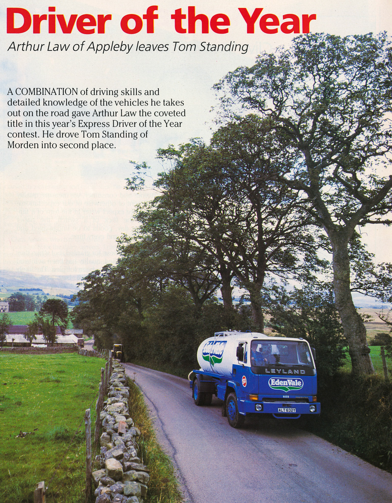 1986 Arthur Law from Appleby wins Driver of the Year Competition