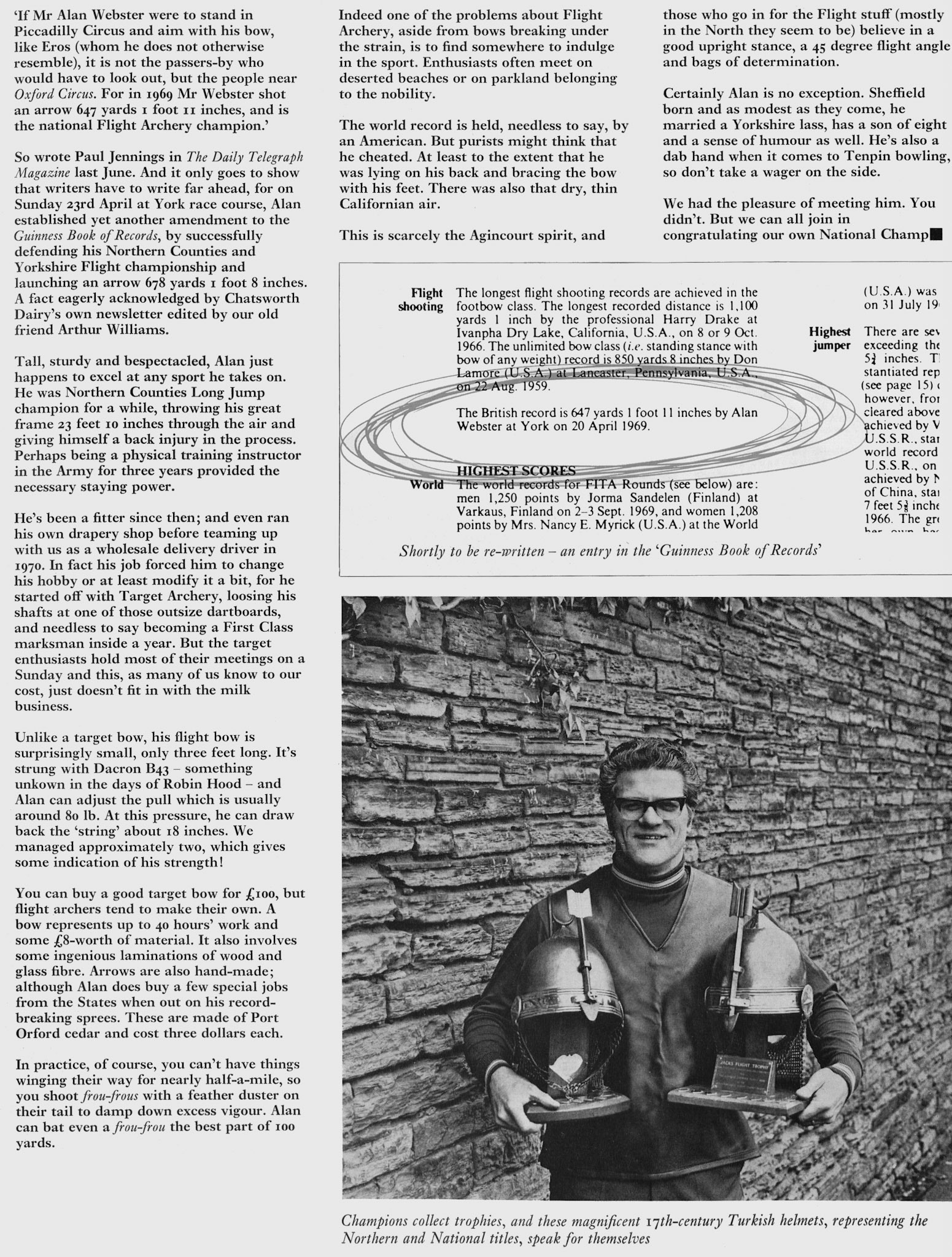 1972 Chatsworth Dairy driver Alan Webster is Flight Shooting champion. (Express News Autumn)