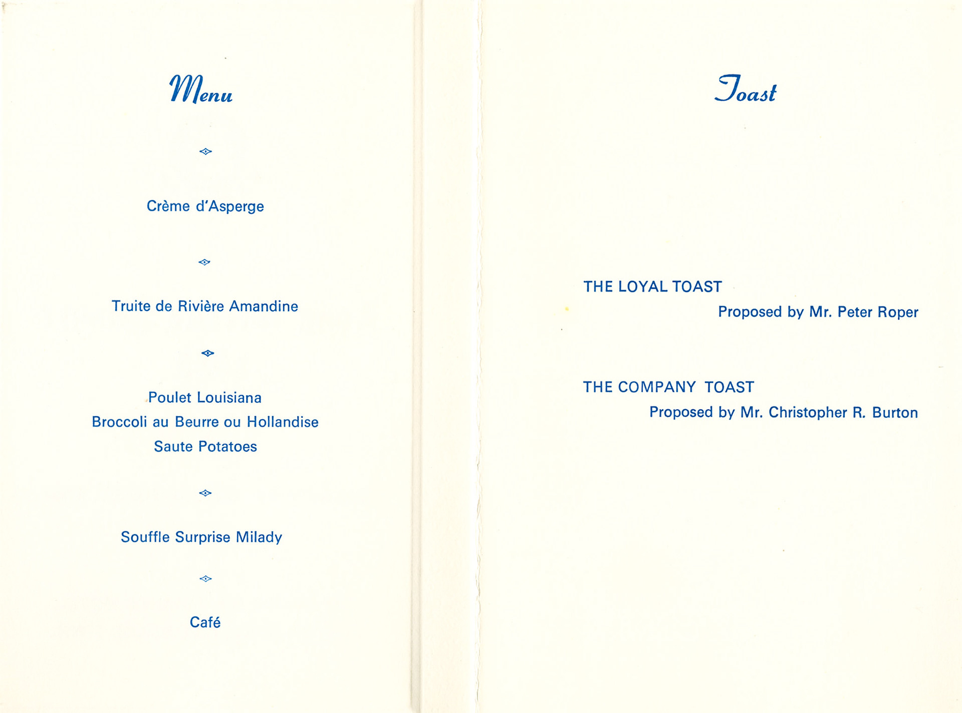 1985 Long Service Dinner-Selsdon Park Hotel (Courtesy Beryl Purslove)