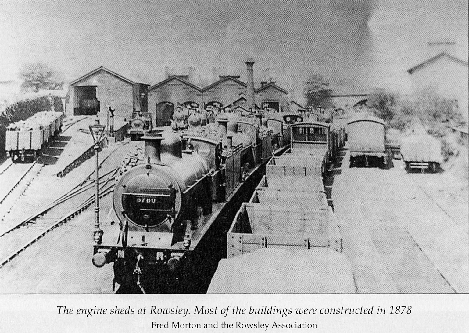 1900's? Rowsley engine sheds, later Express Dairy creamery. (Courtesy 'Dales Life in the Devonshire and Rutland Villages' by Keith Taylor, County Books, image by: Fred Morton and the Rowsley Association)